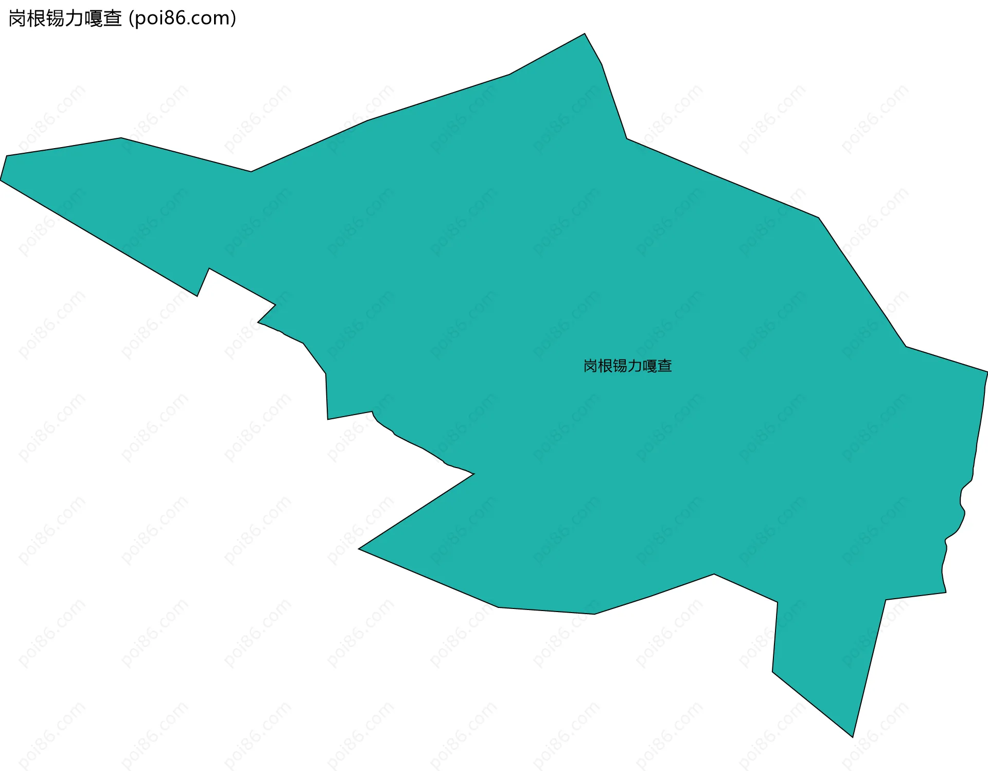 岗根锡力嘎查边界地图