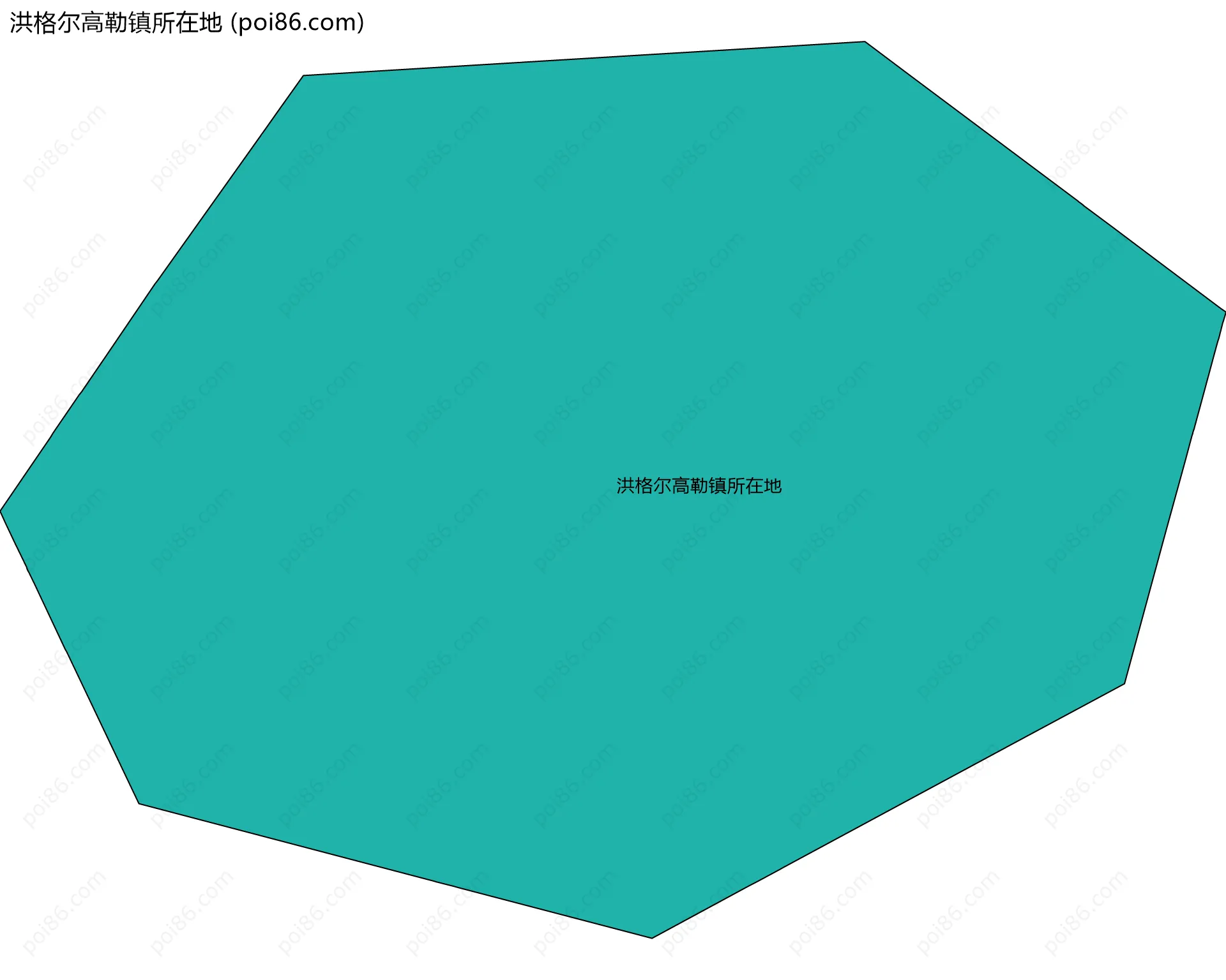 洪格尔高勒镇所在地边界地图