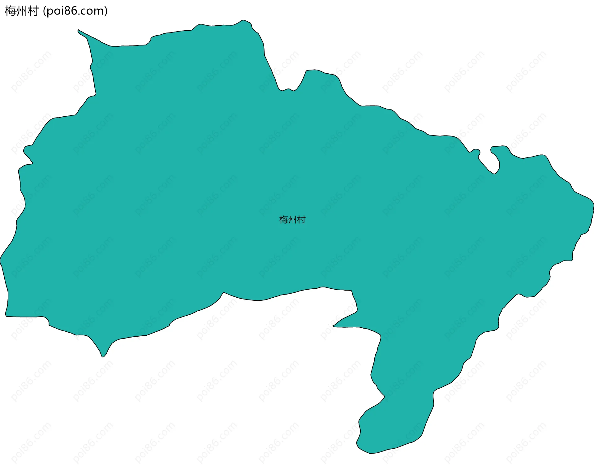 梅州村边界地图