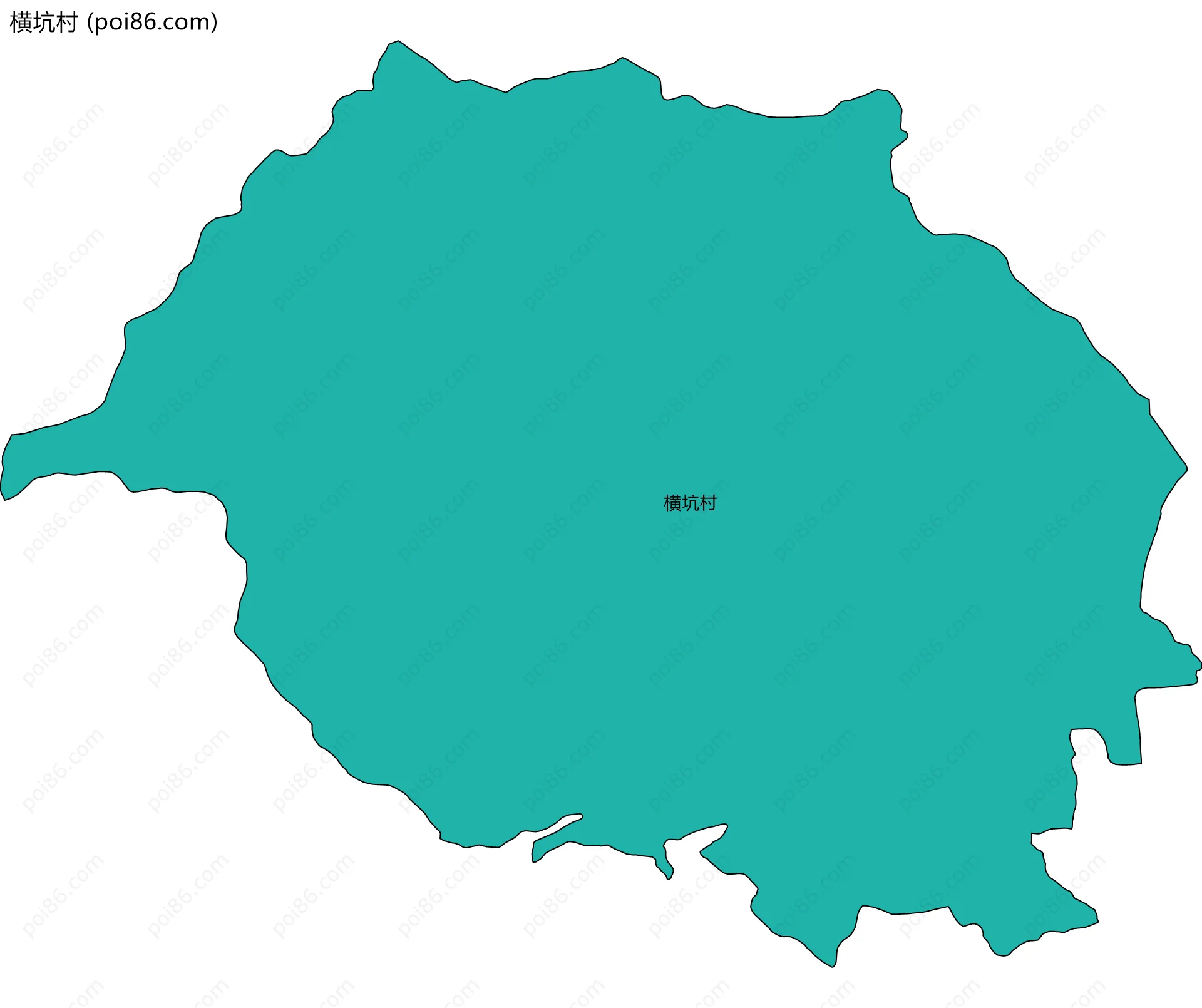 横坑村边界地图