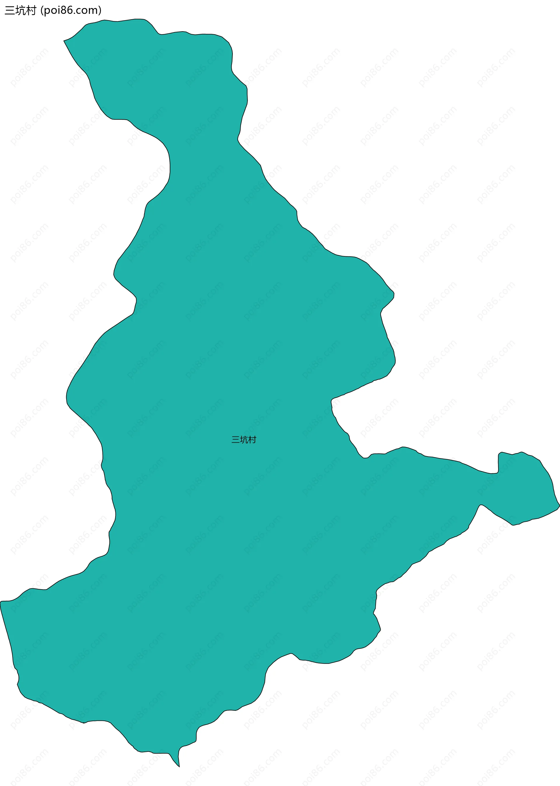 三坑村边界地图