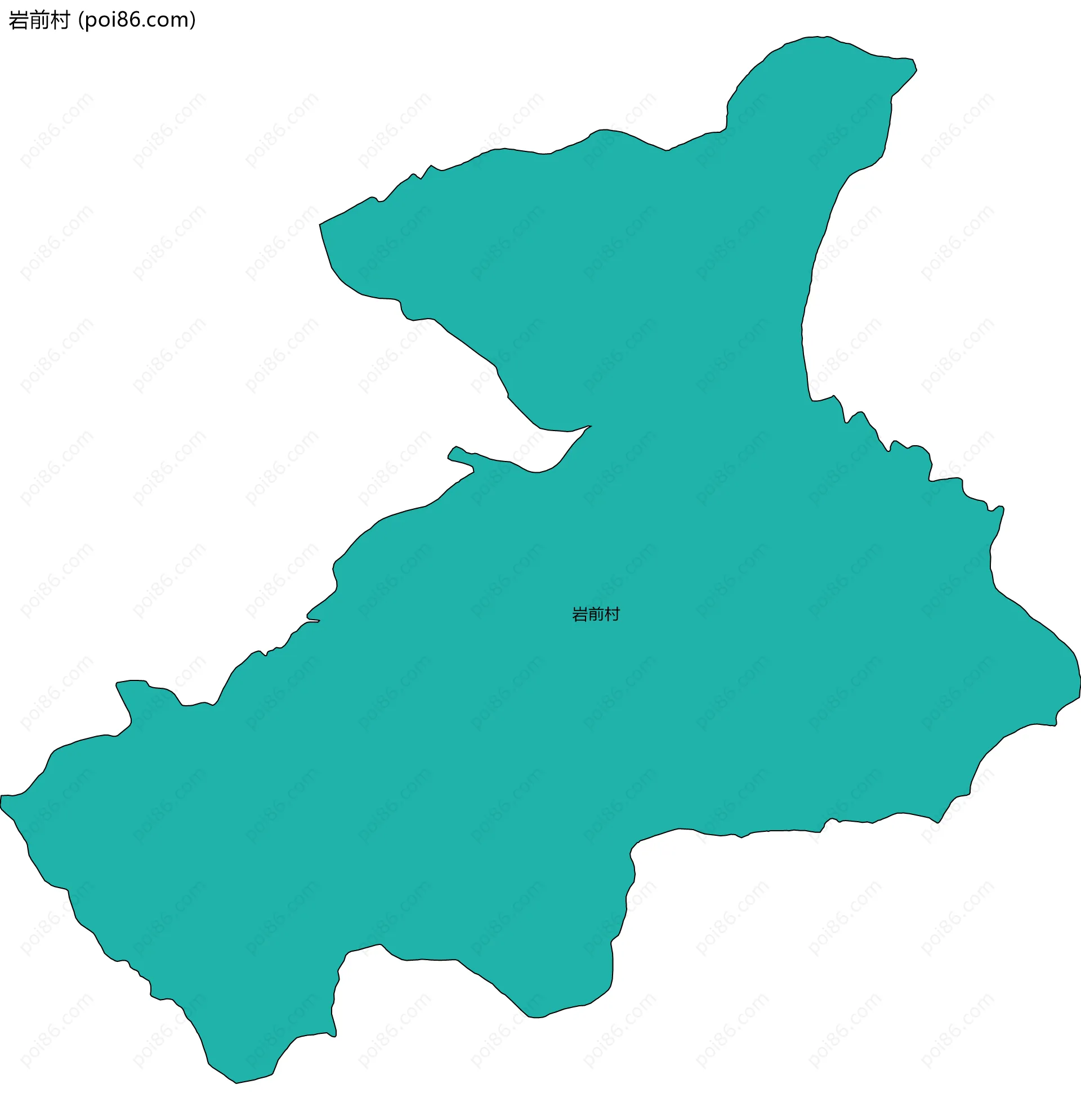 岩前村边界地图