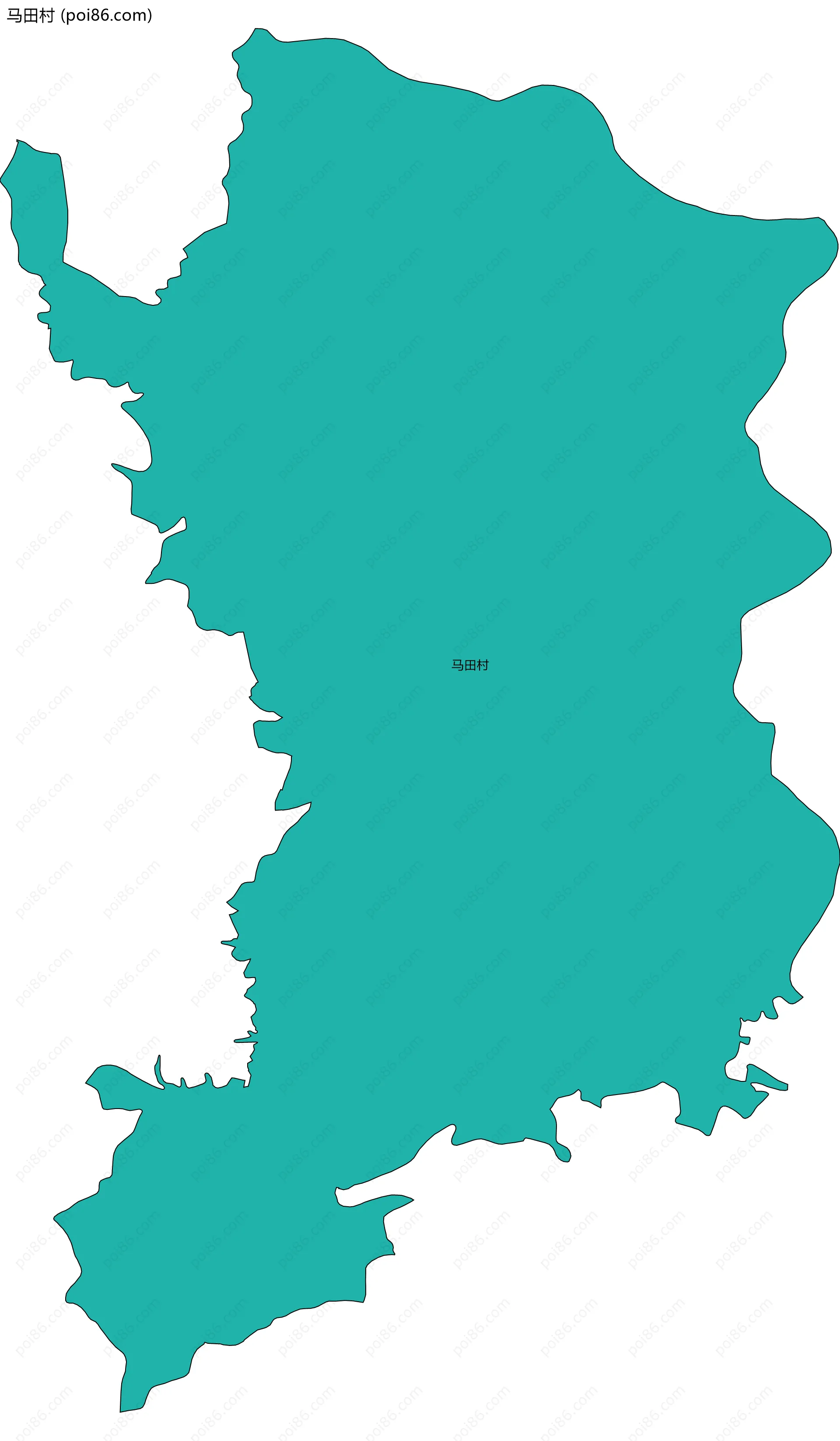 马田村边界地图