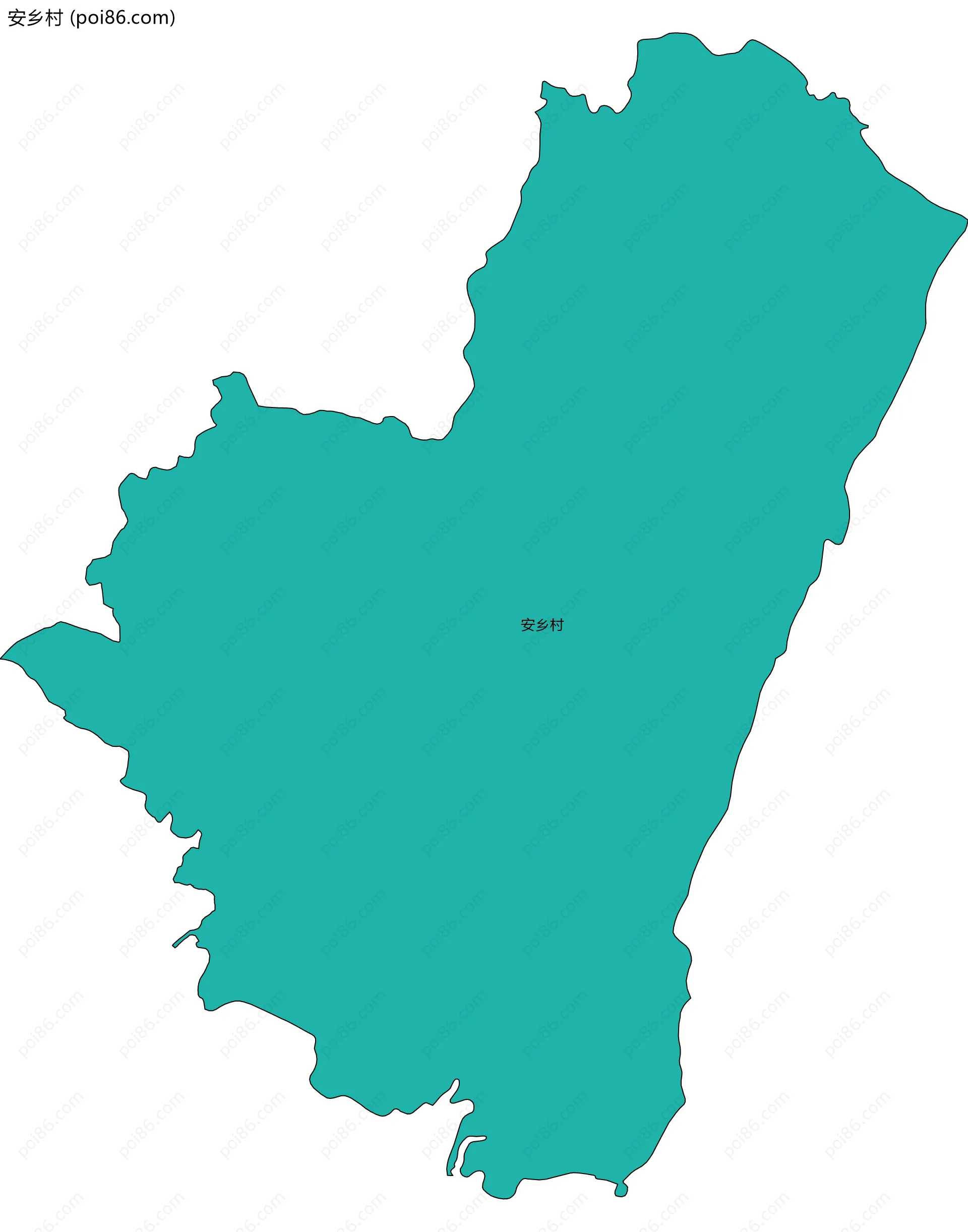 安乡村边界地图