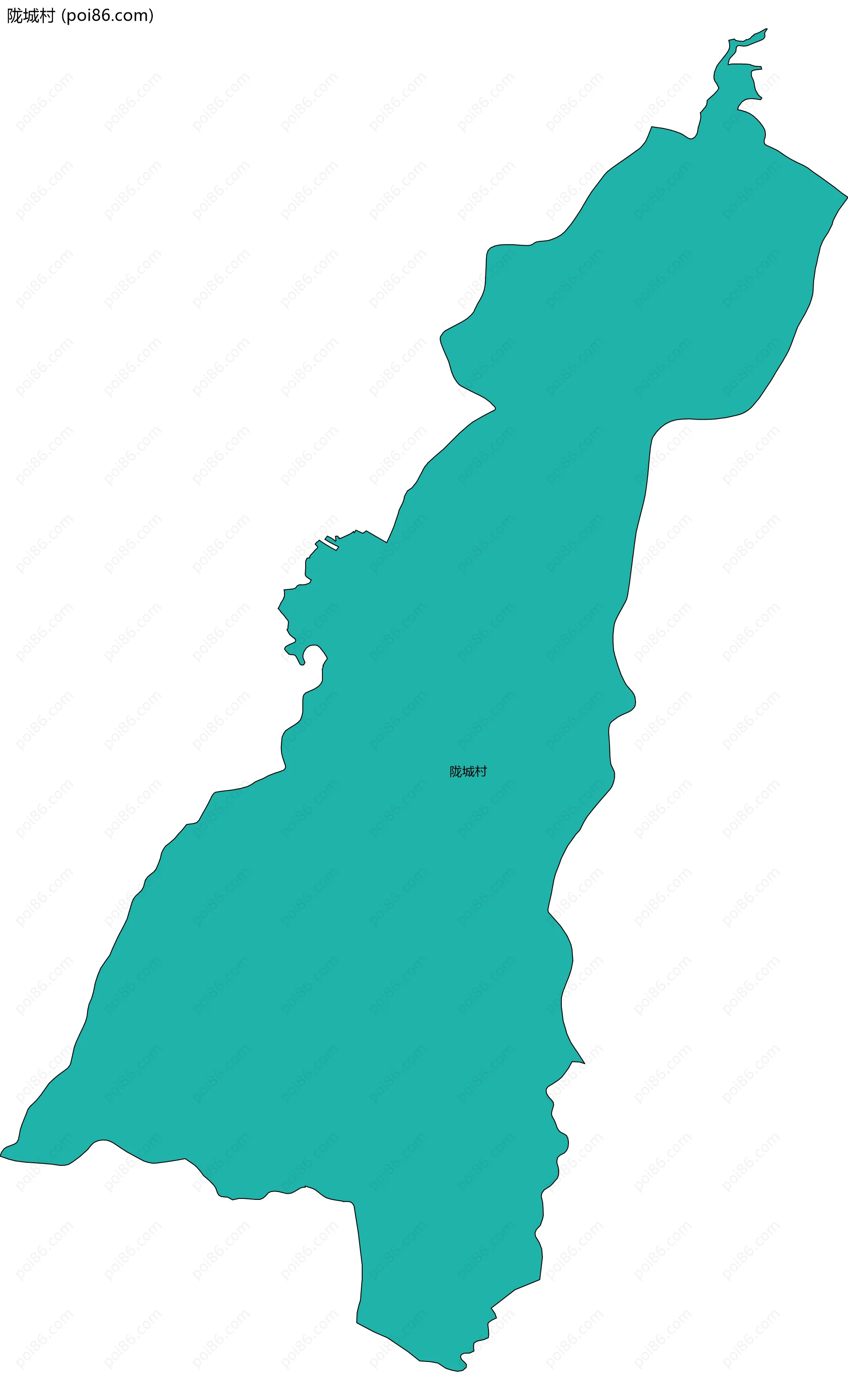 陇城村边界地图