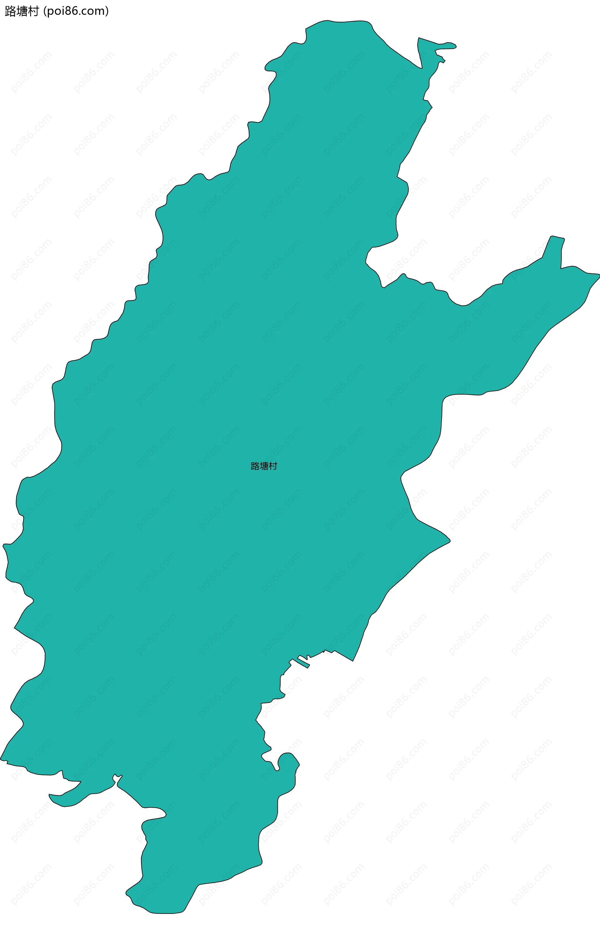 路塘村边界地图
