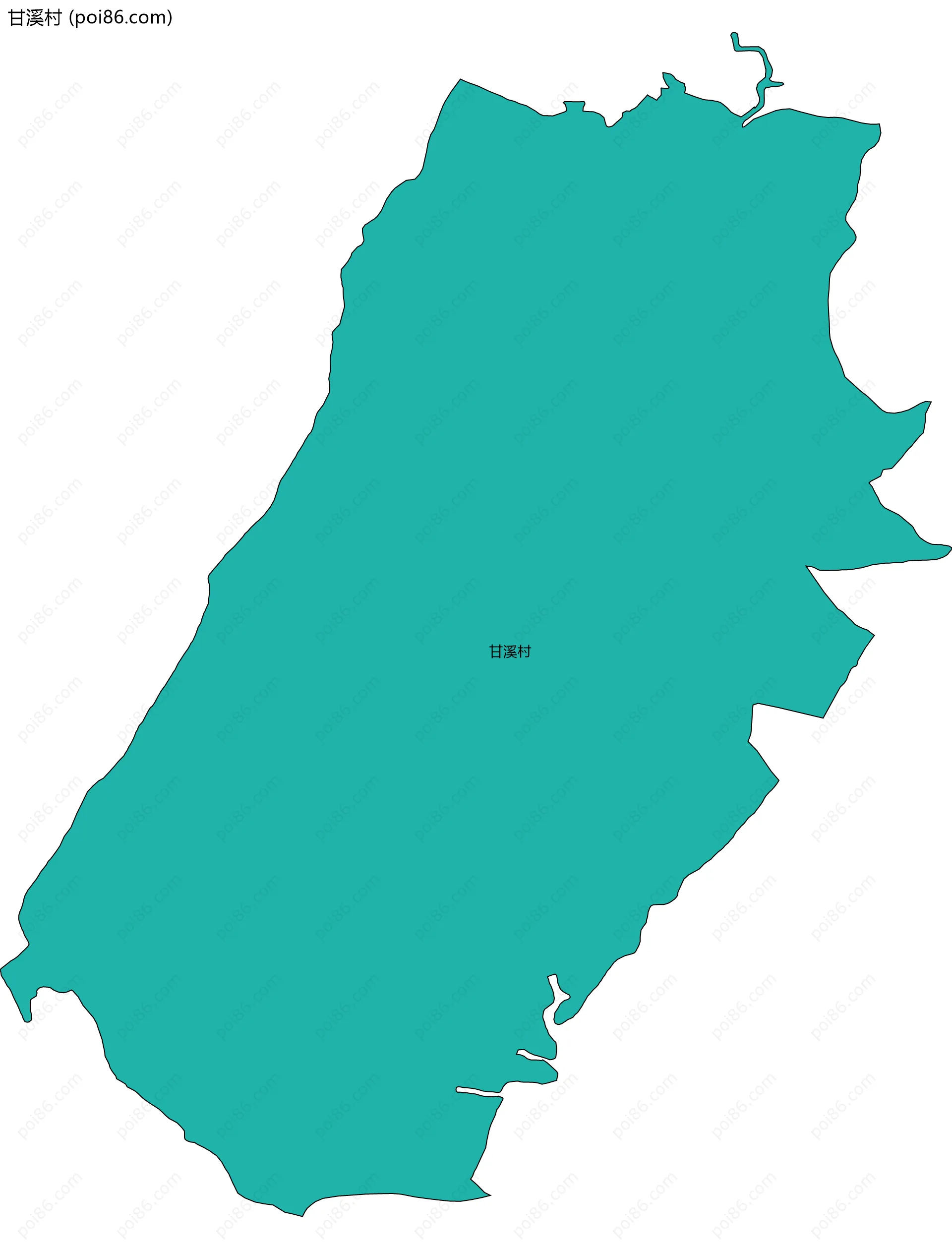 甘溪村边界地图