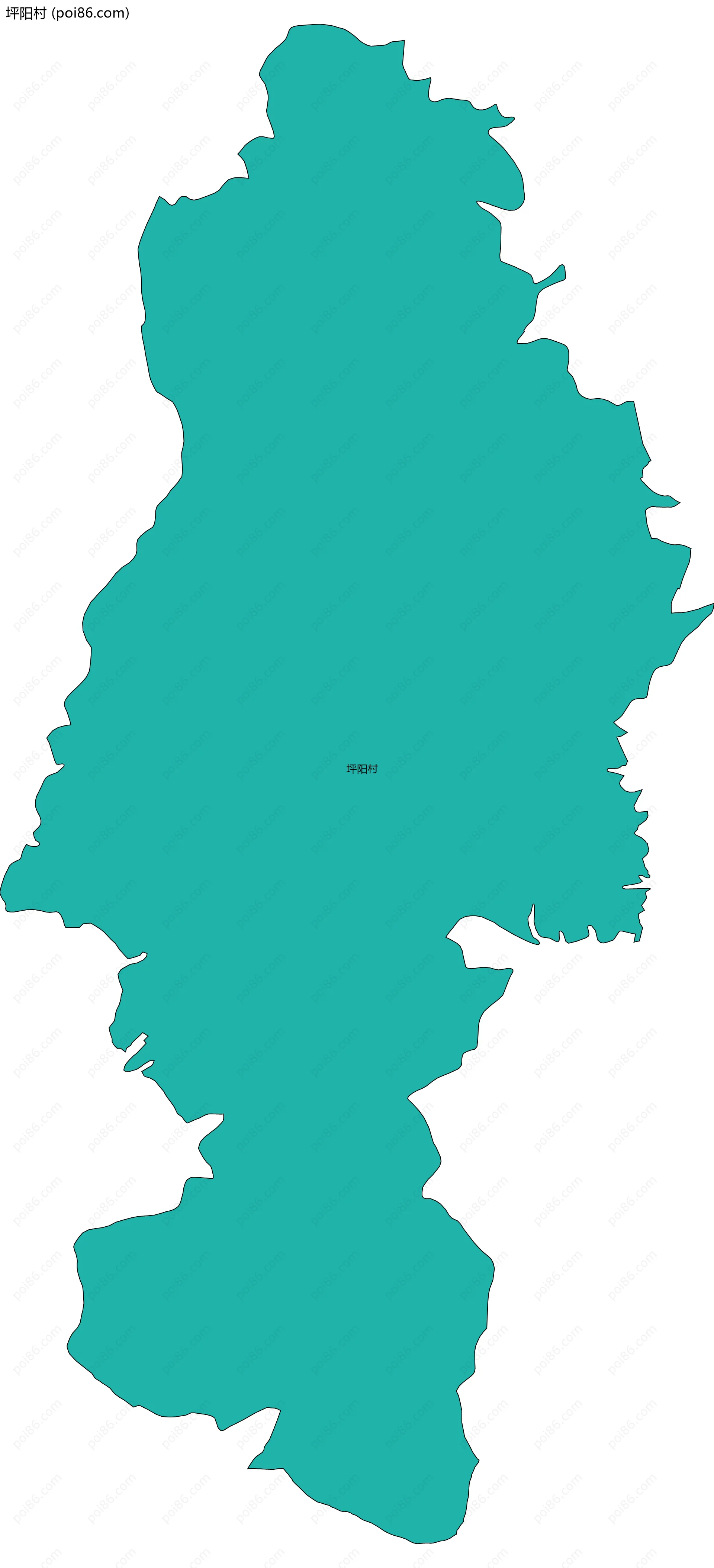 坪阳村边界地图