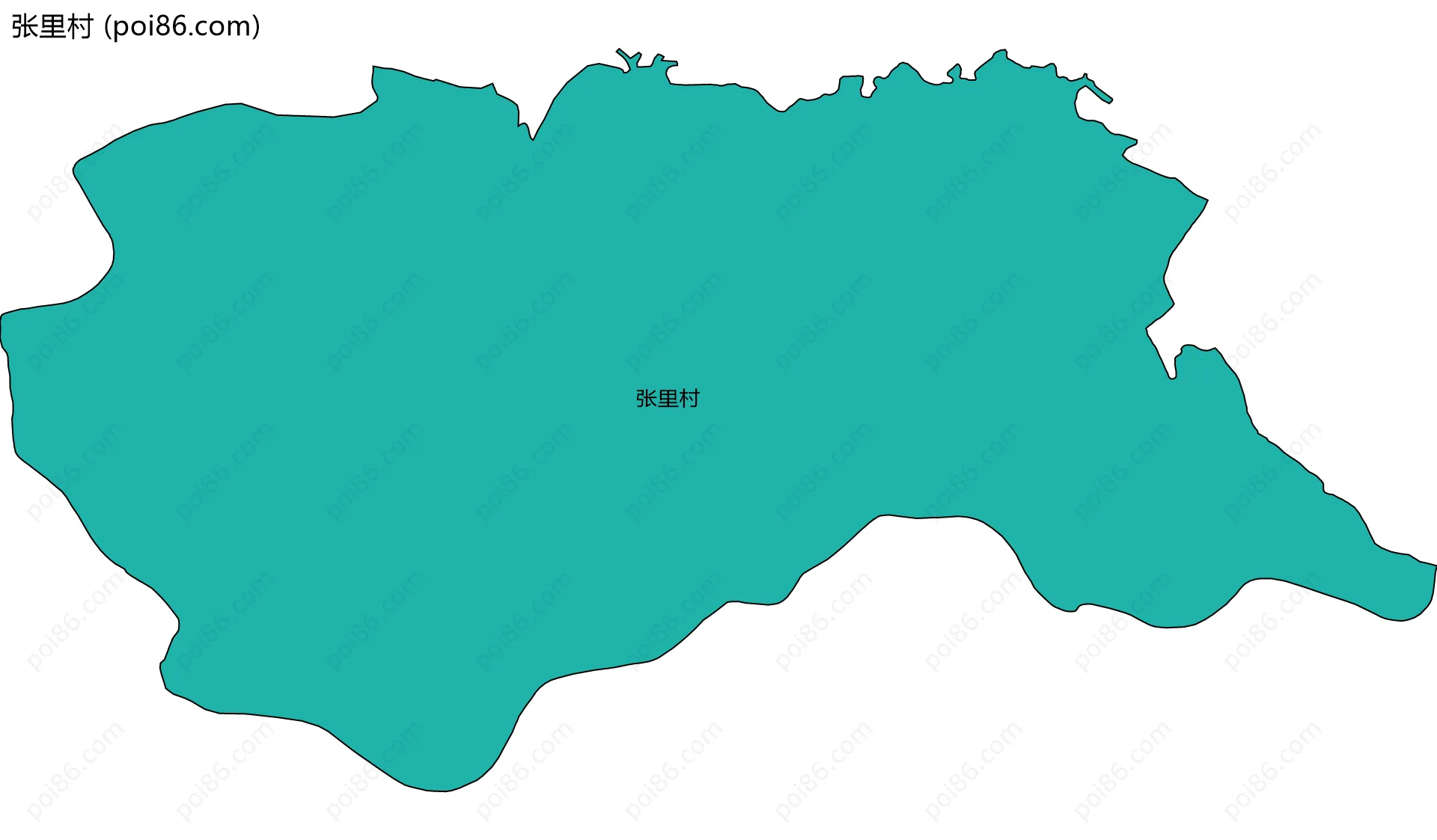 张里村边界地图