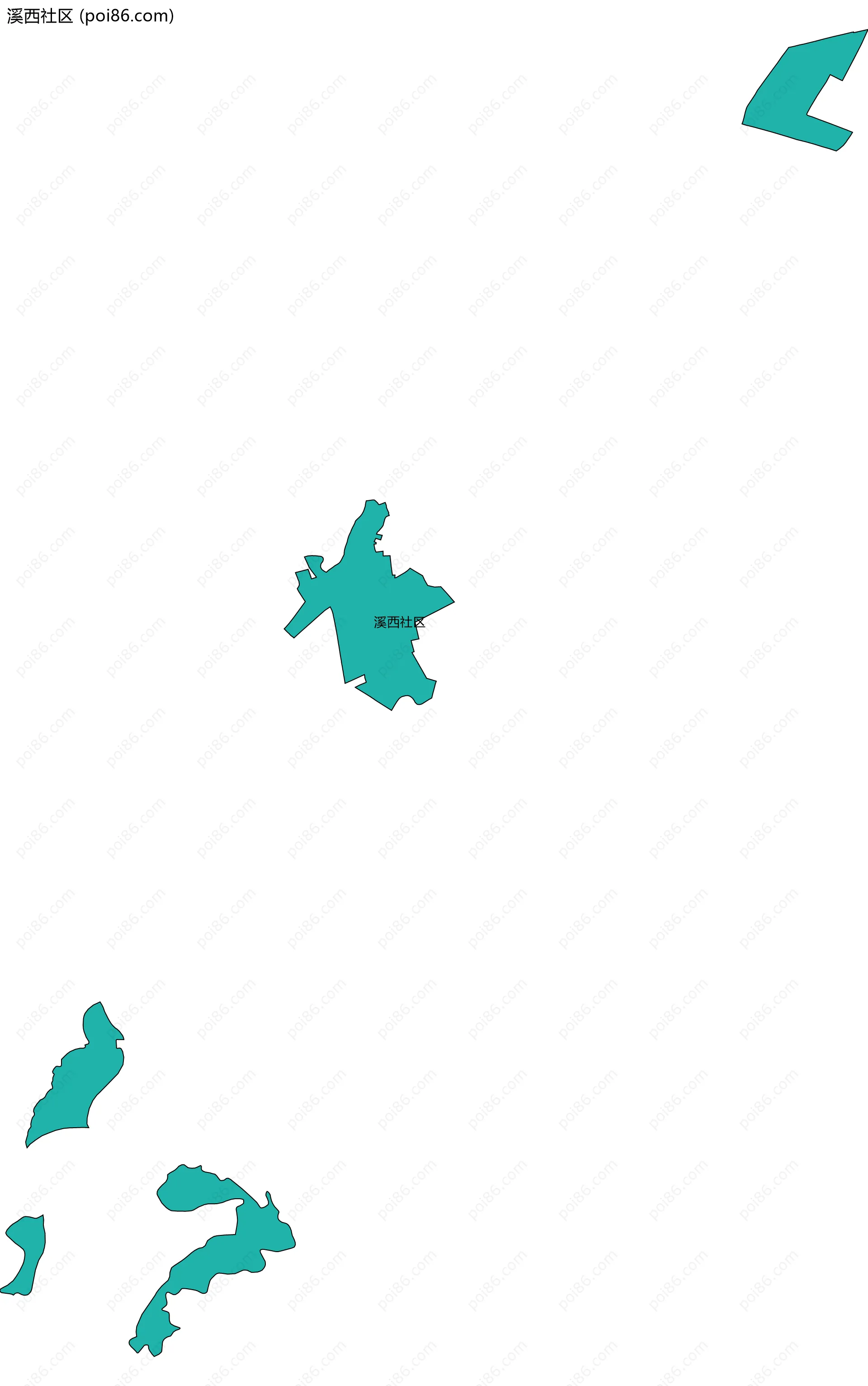 溪西社区边界地图