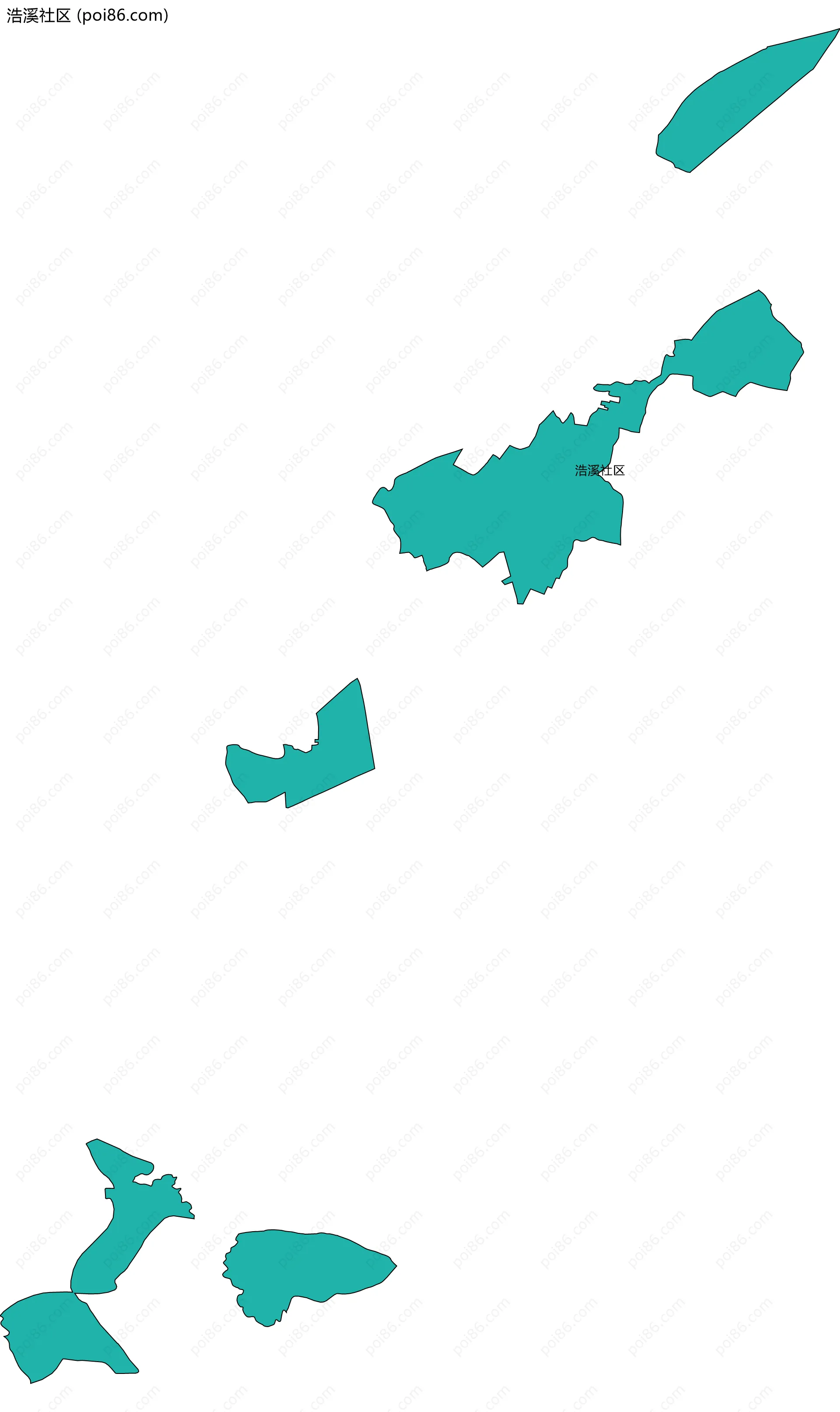 浩溪社区边界地图