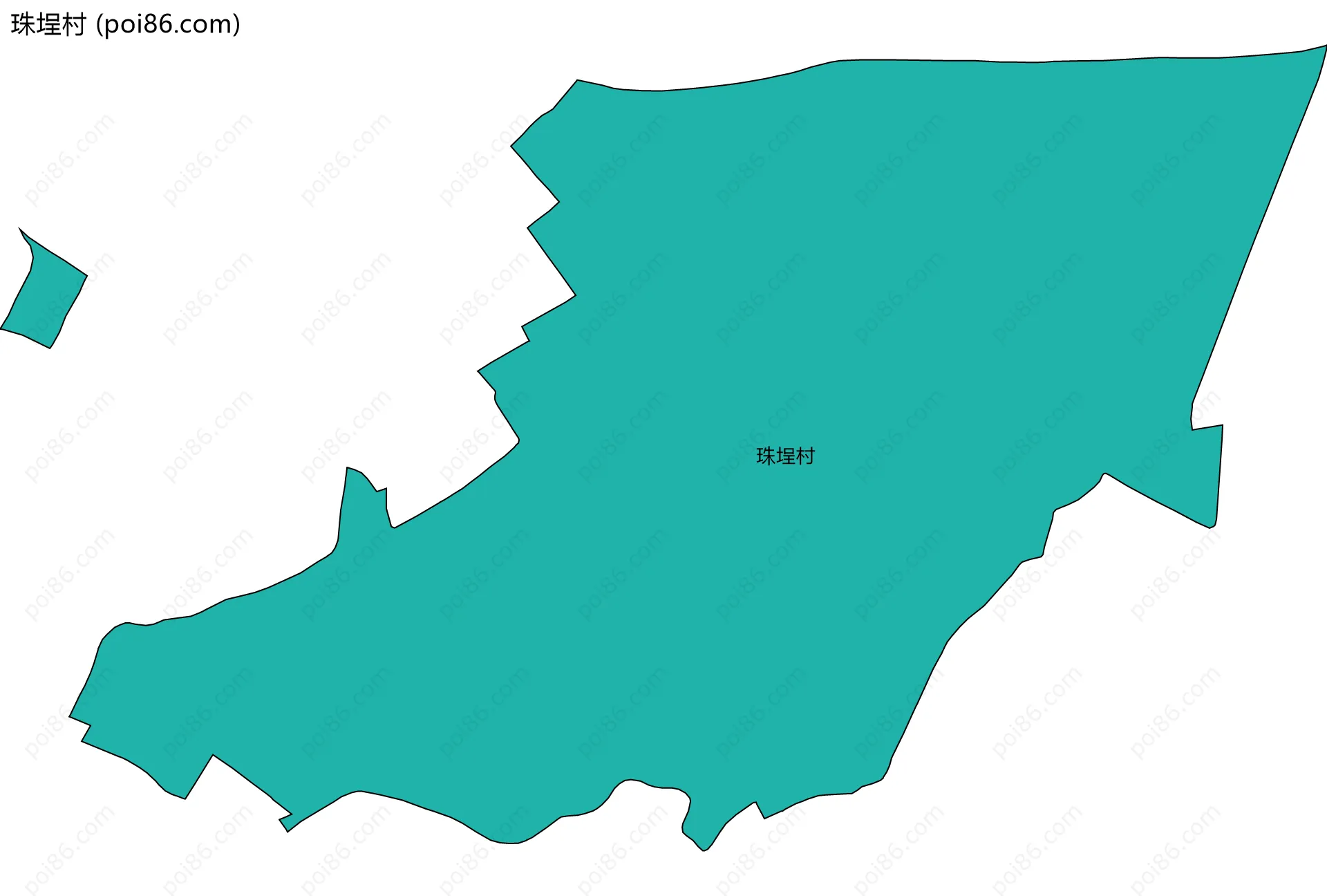 珠埕村边界地图