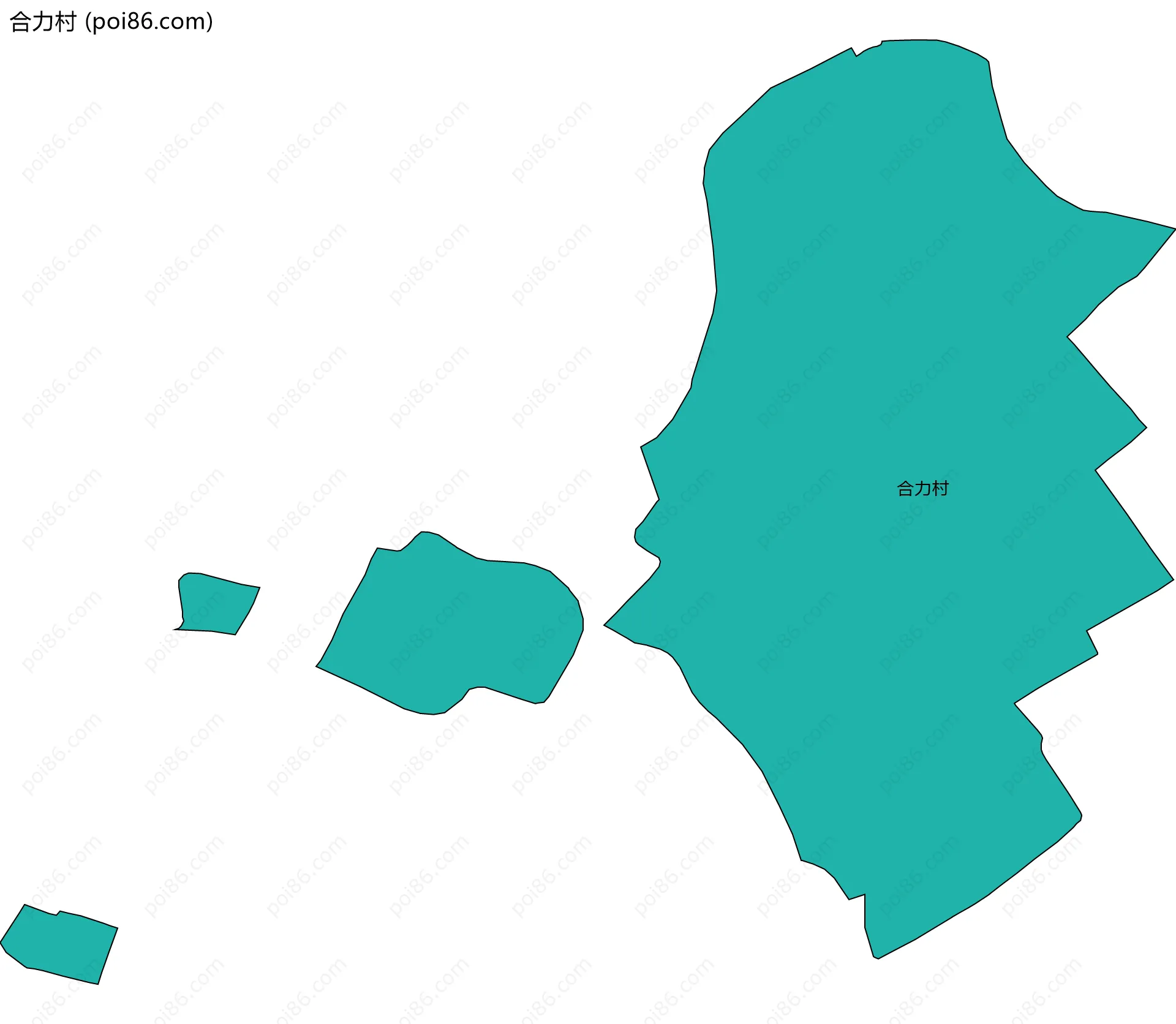 合力村边界地图