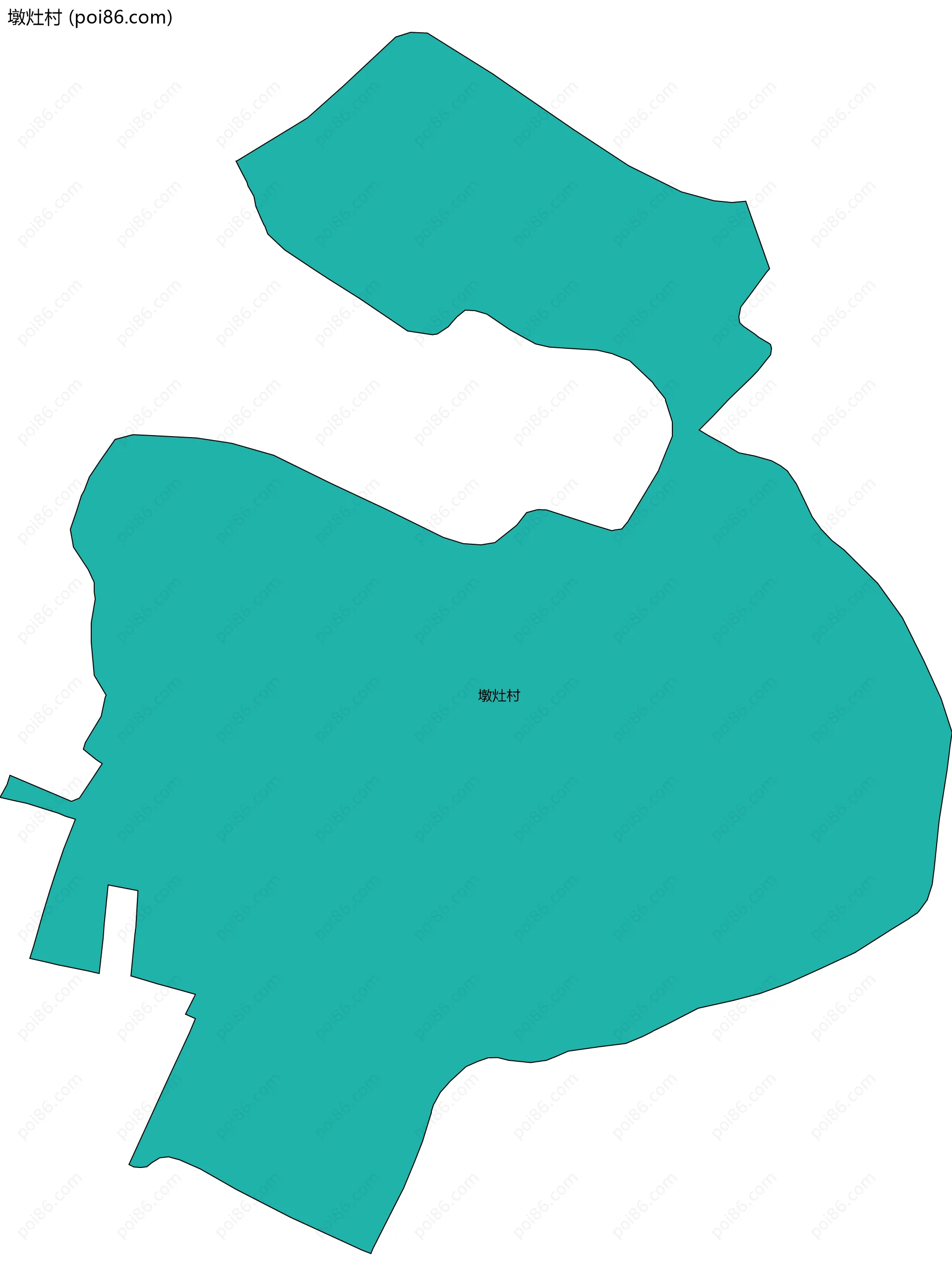 墩灶村边界地图