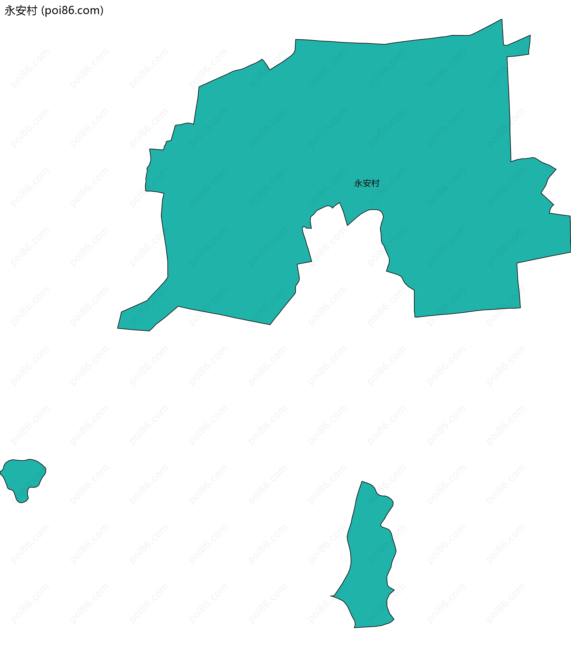 永安村边界地图