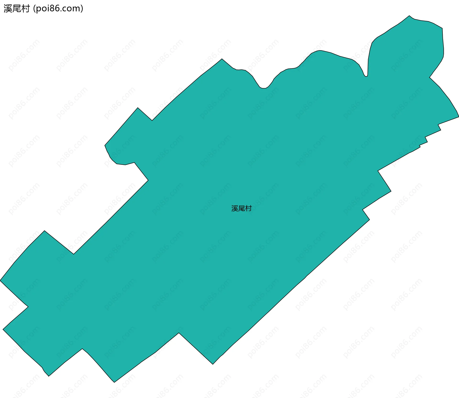 溪尾村边界地图