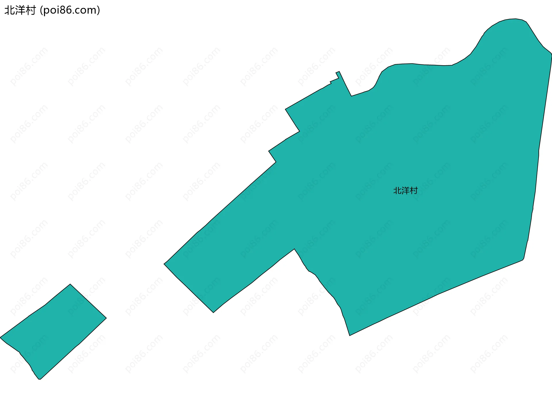 北洋村边界地图