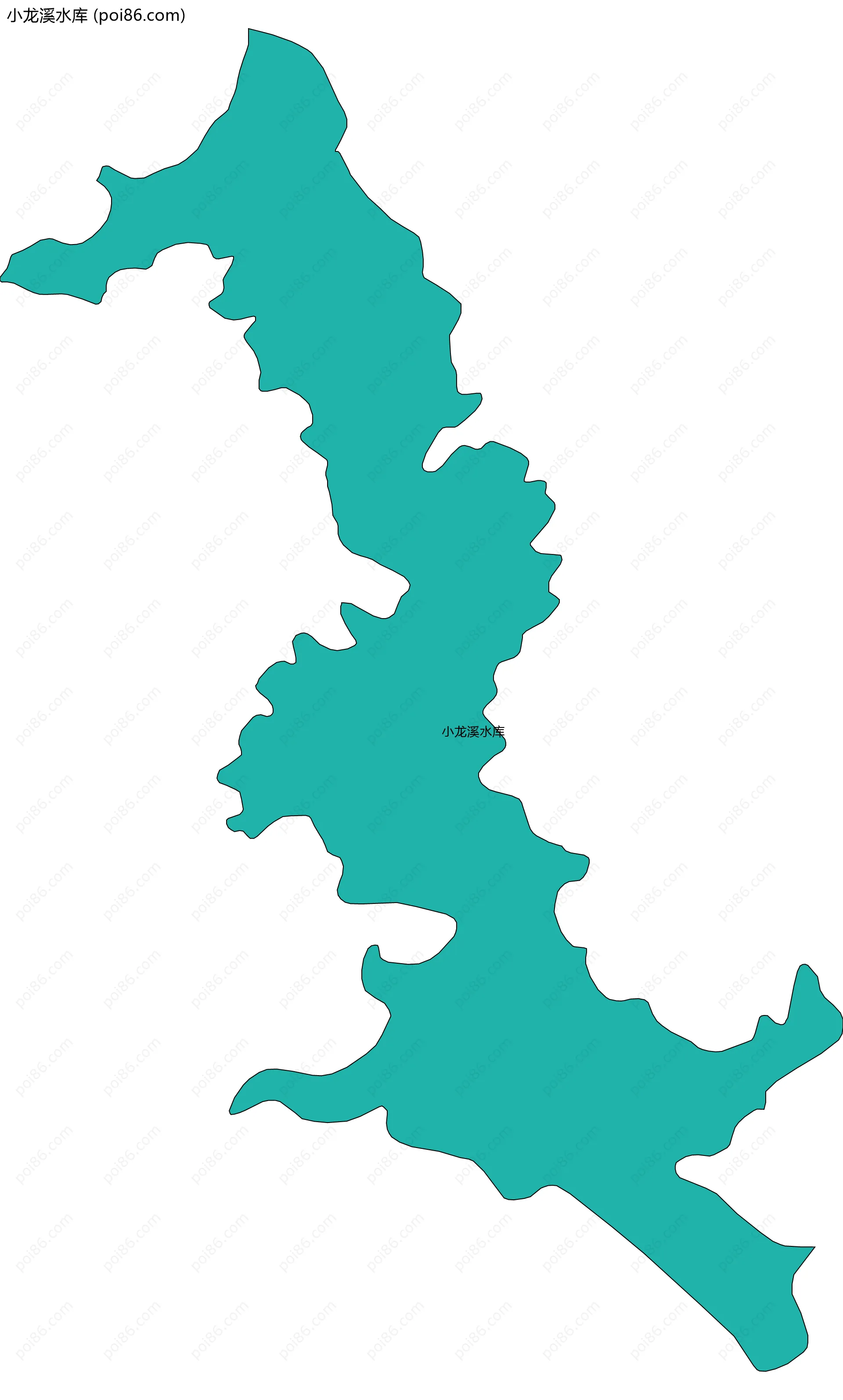 小龙溪水库边界地图