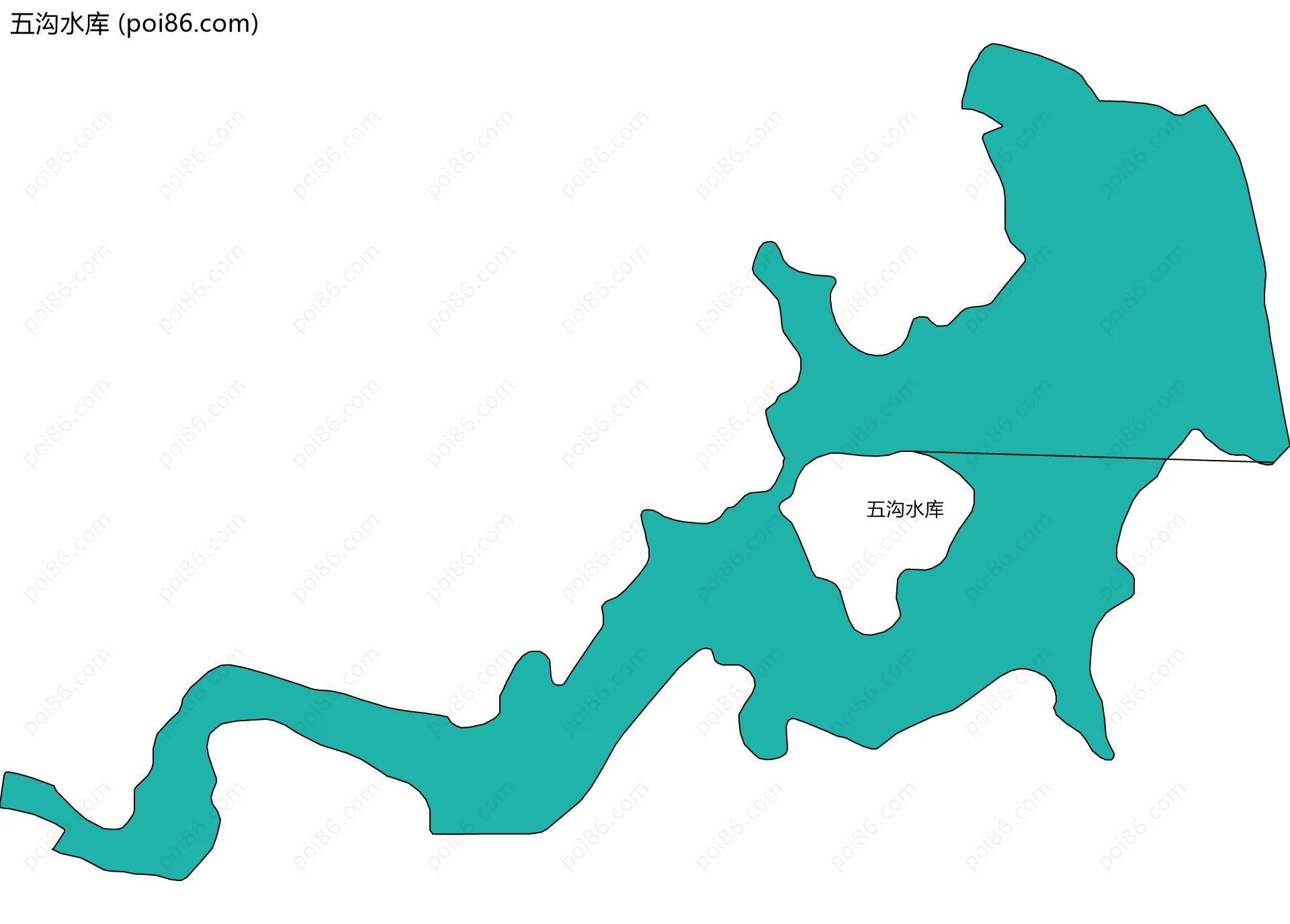 五沟水库边界地图