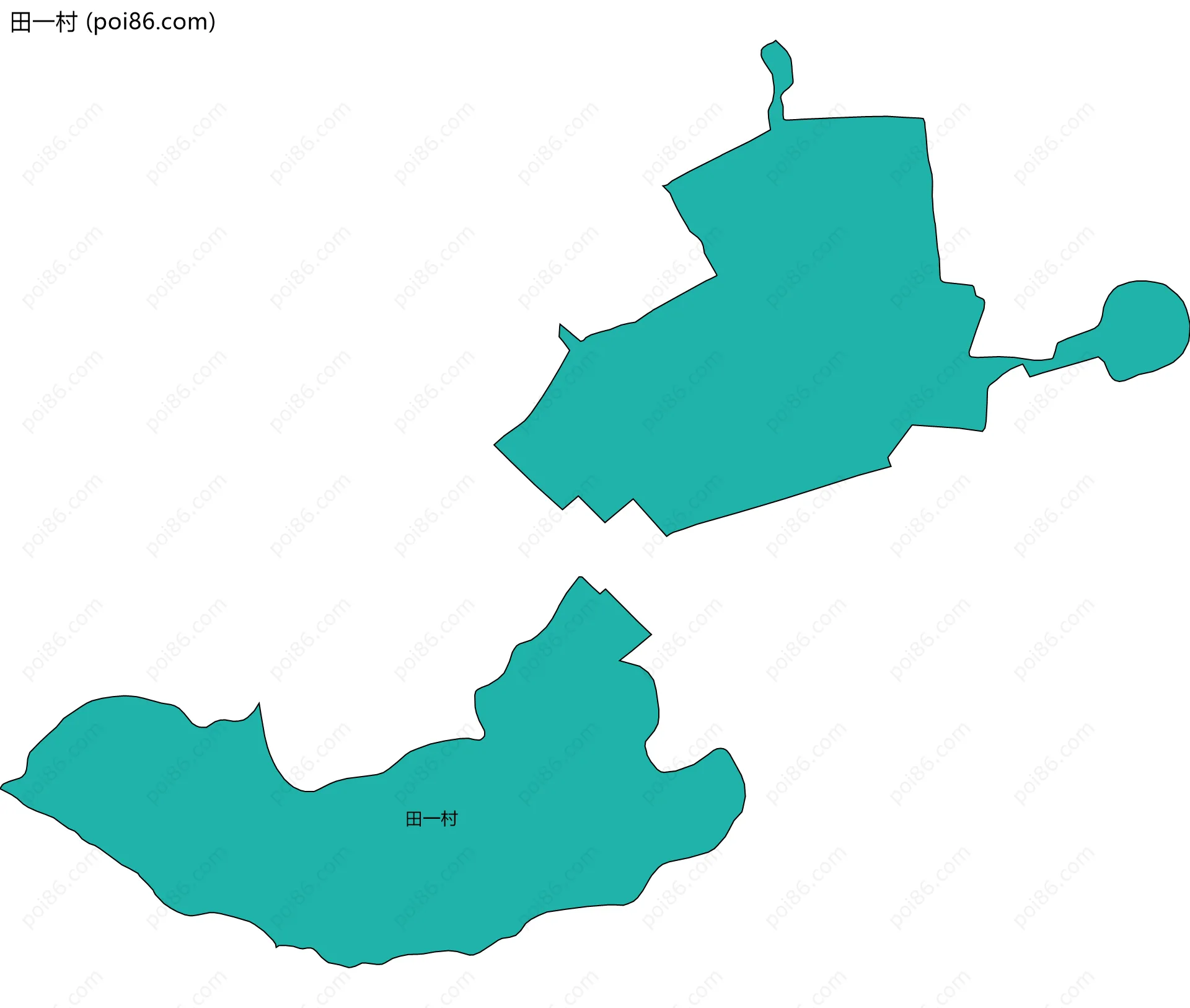 田一村边界地图