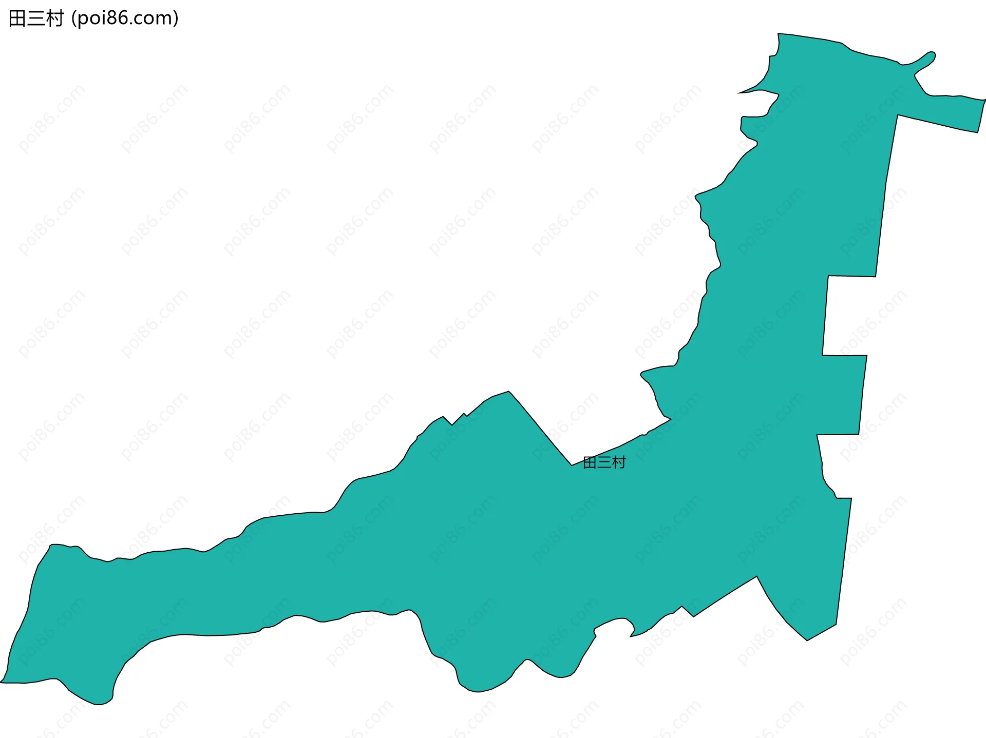 田三村边界地图