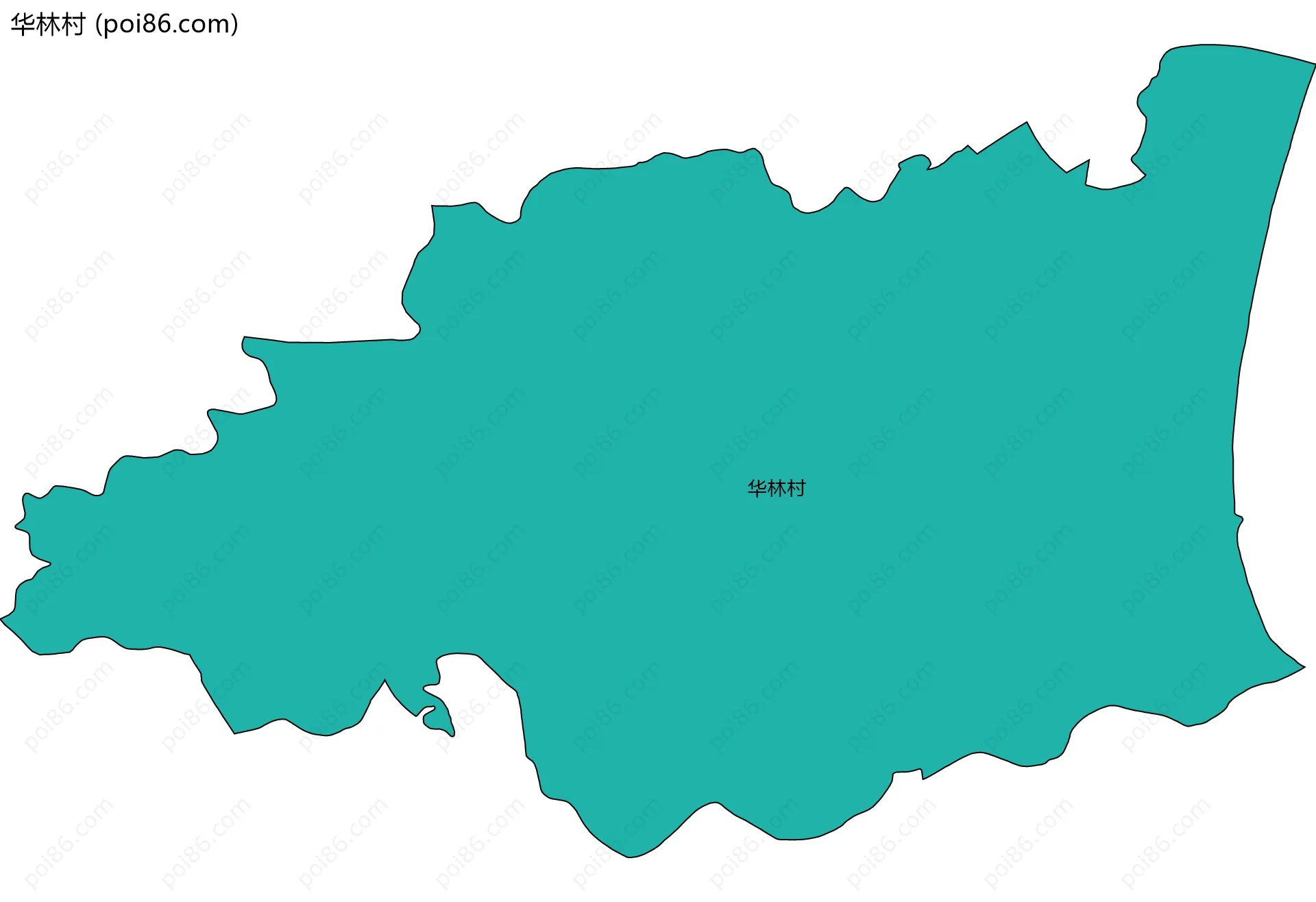 华林村边界地图