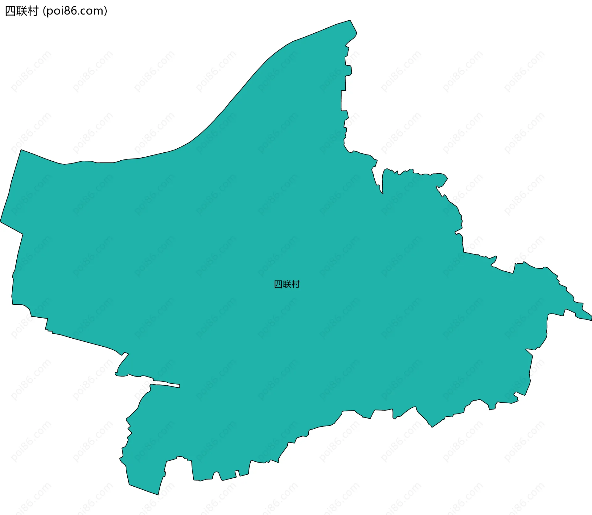 四联村边界地图