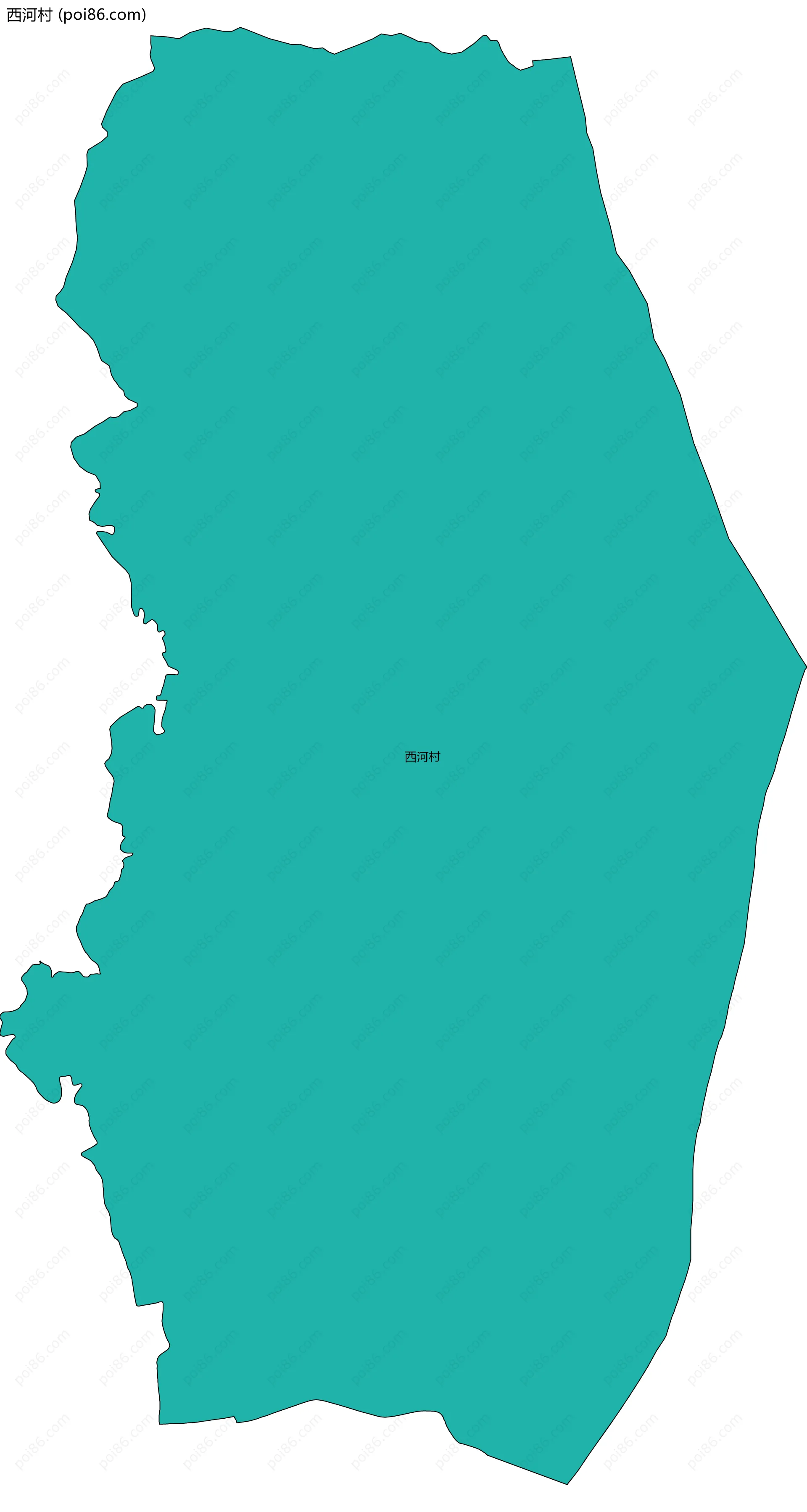 西河村边界地图