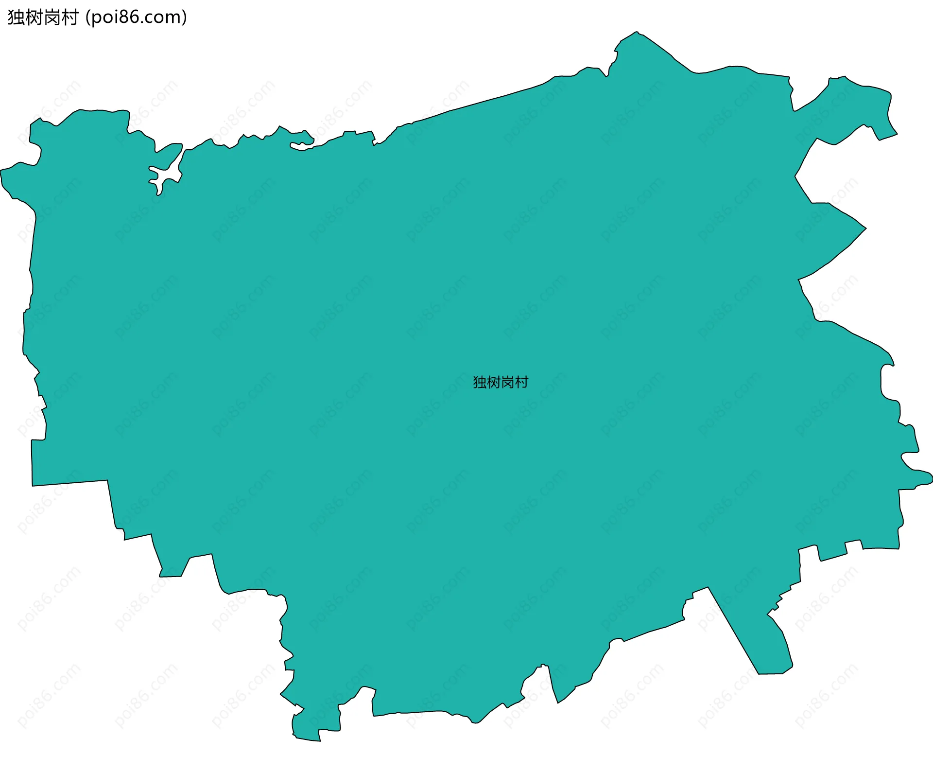 独树岗村边界地图