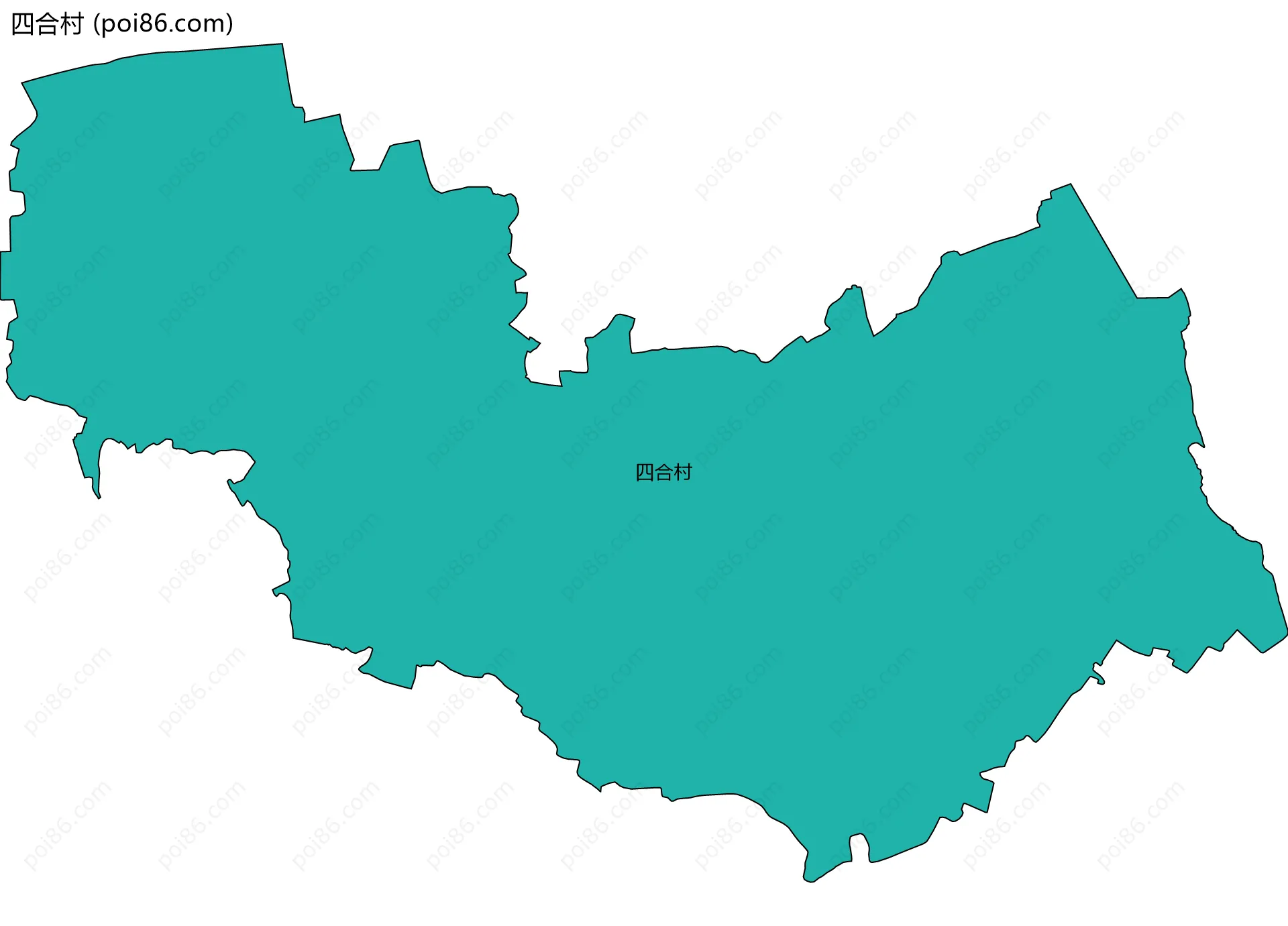 四合村边界地图