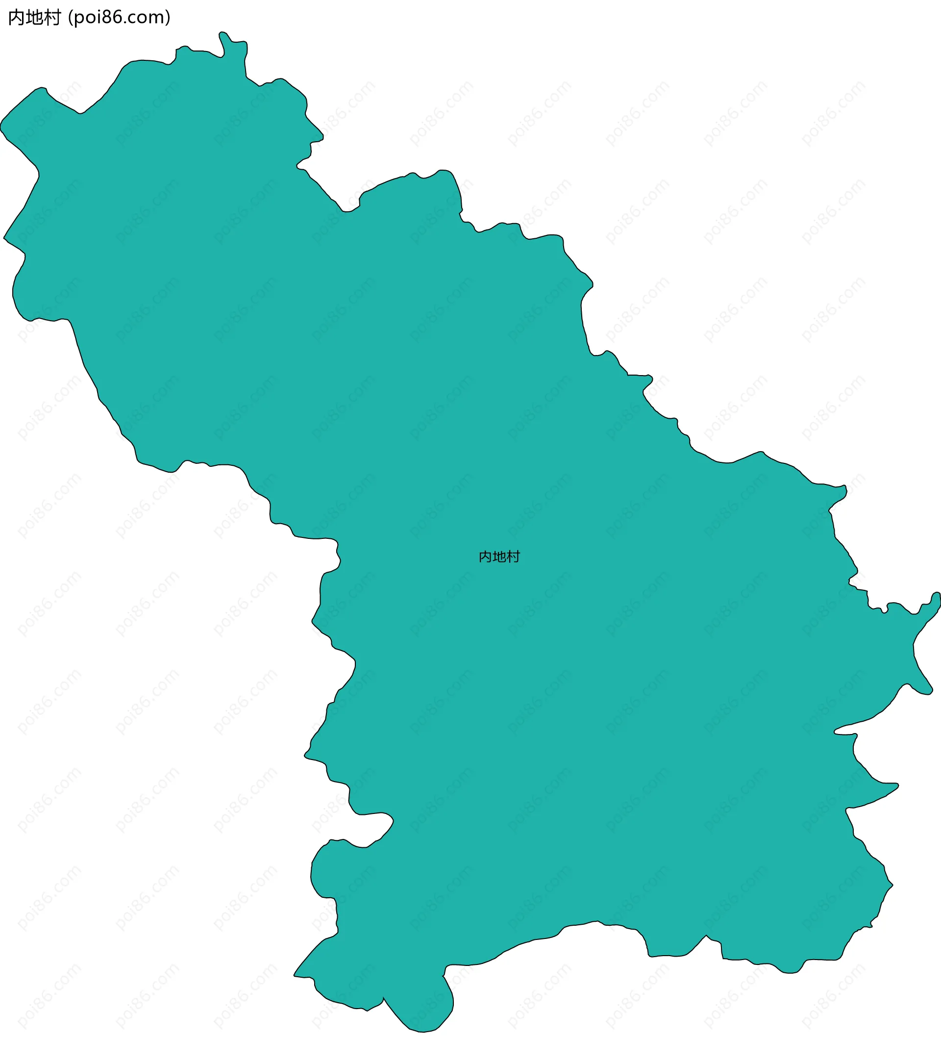 内地村边界地图