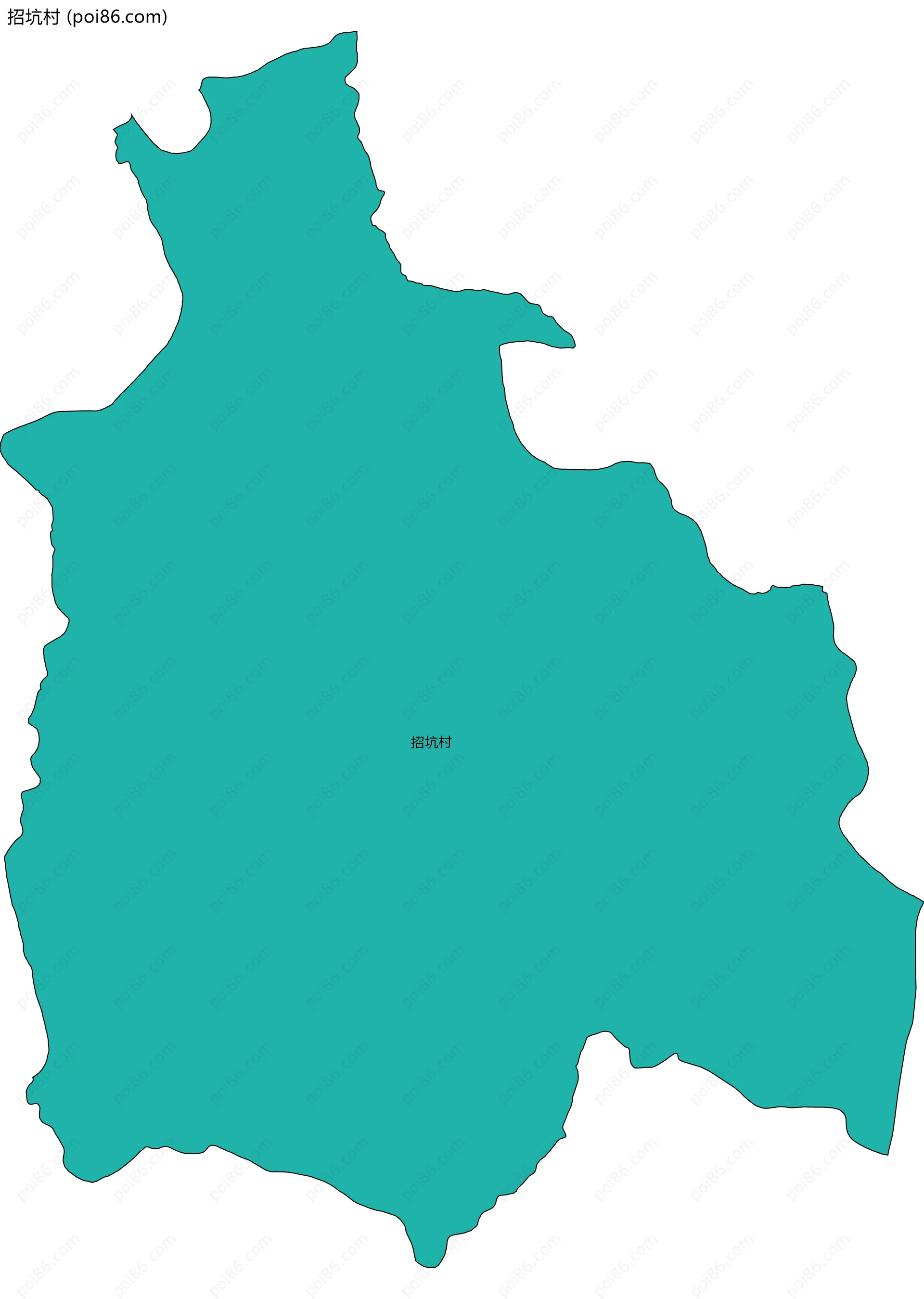 招坑村边界地图