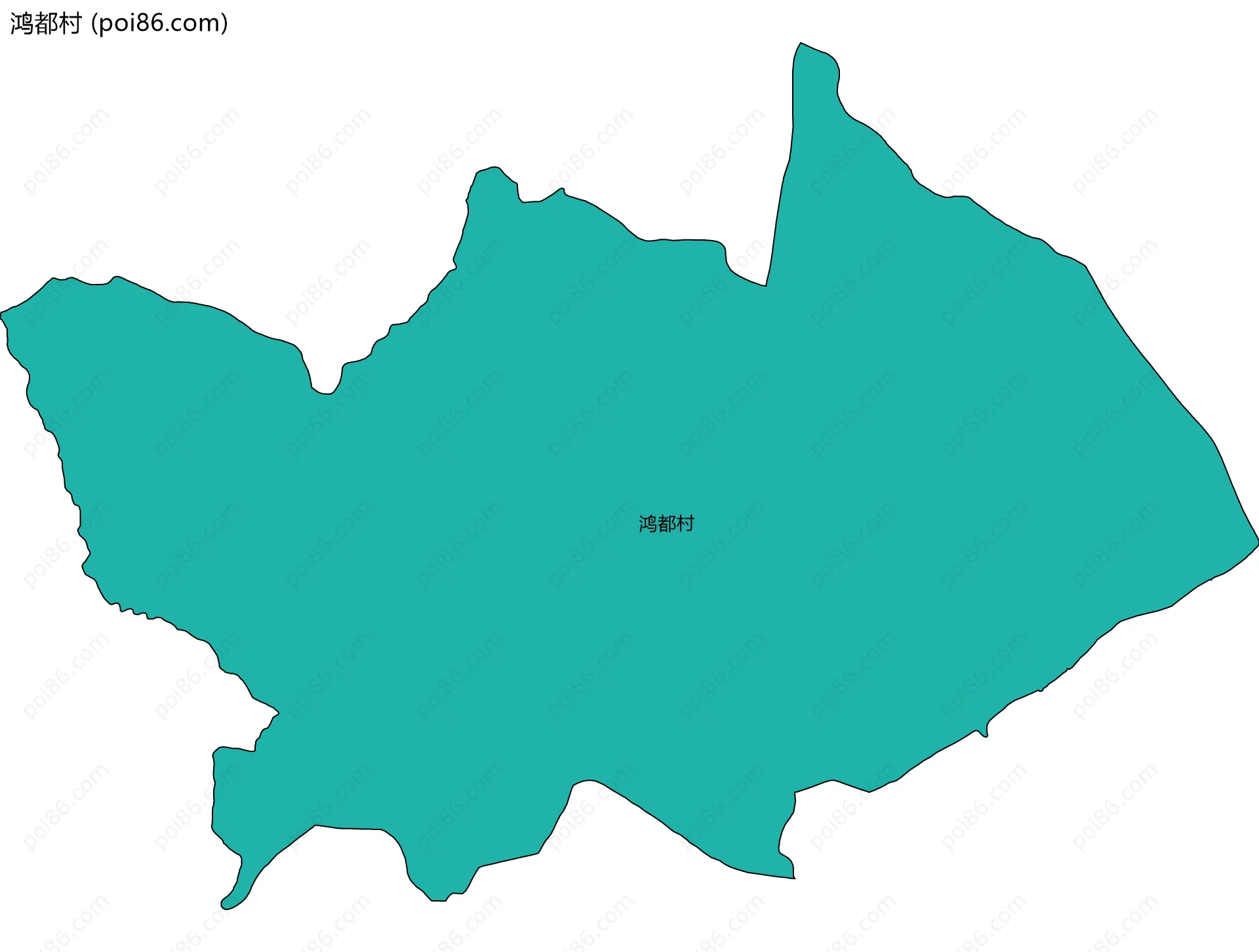 鸿都村边界地图