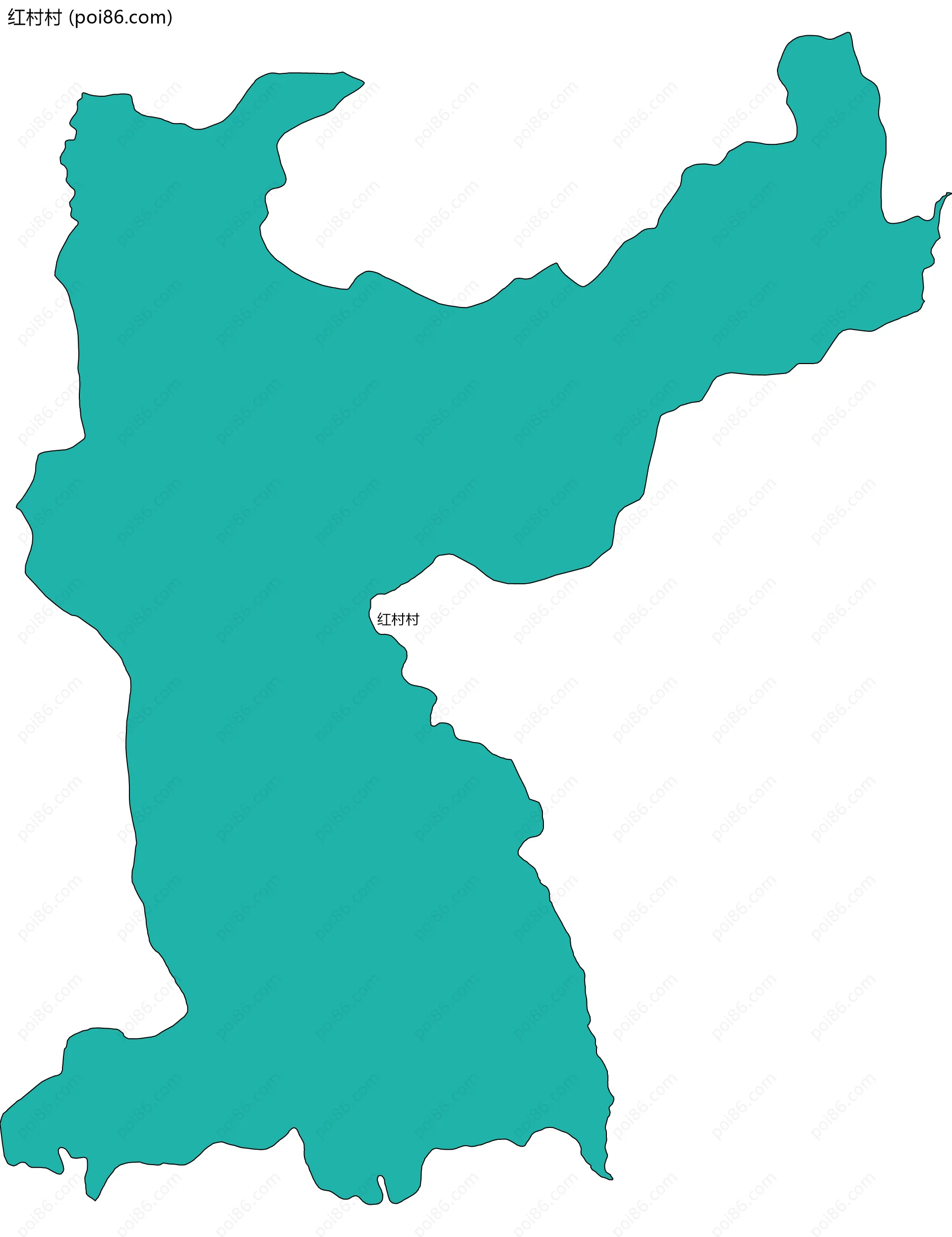 红村村边界地图