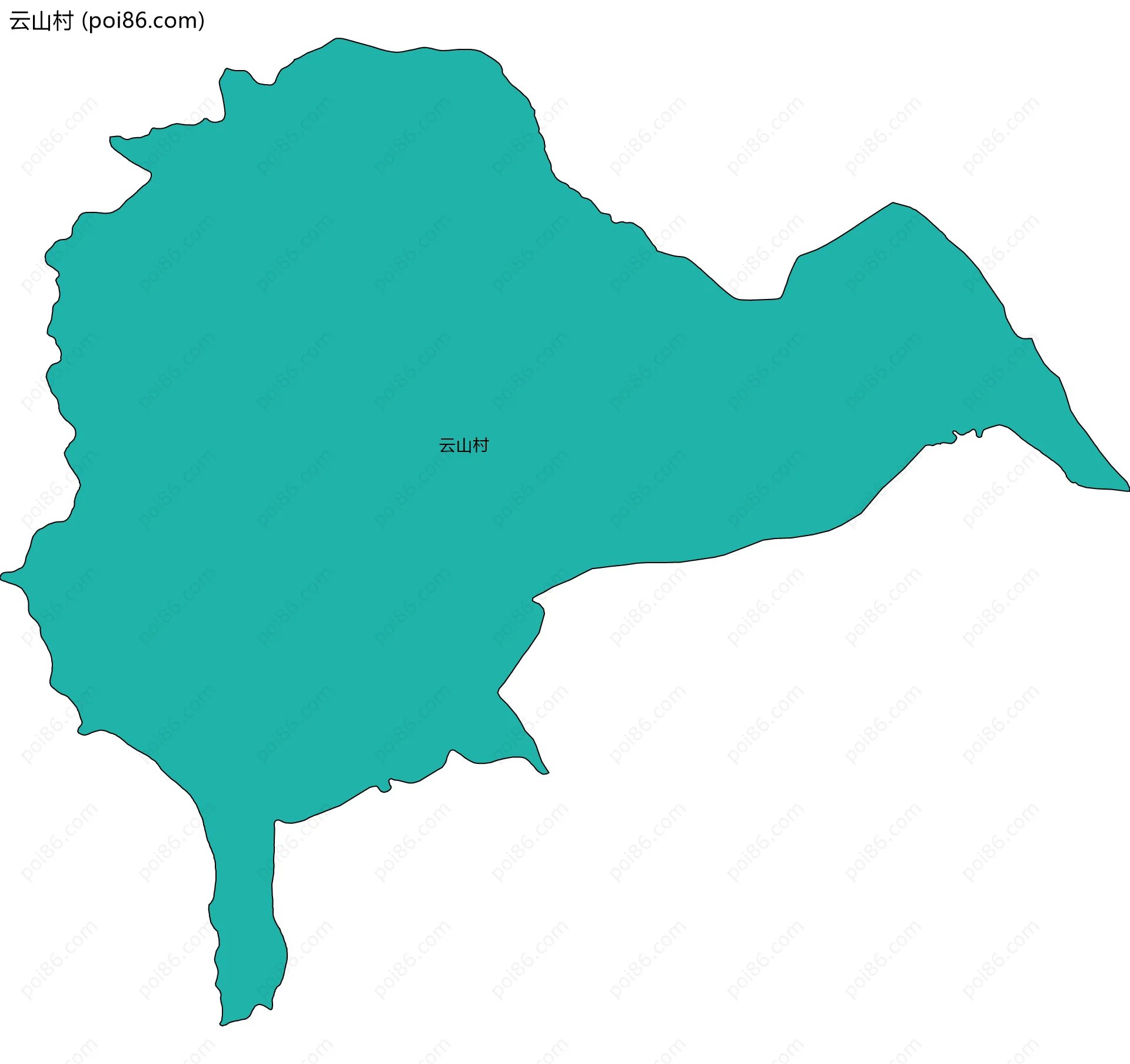 云山村边界地图