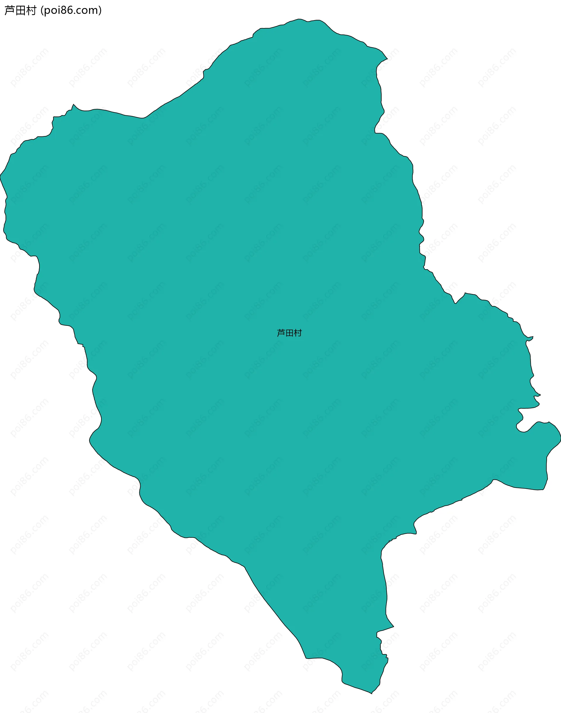 芦田村边界地图