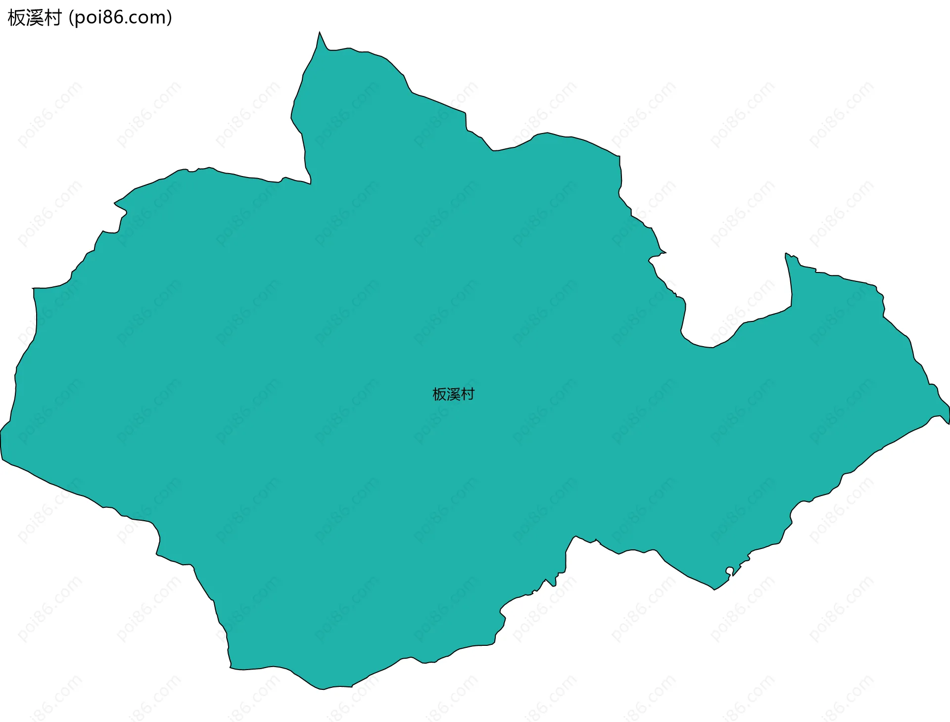 板溪村边界地图