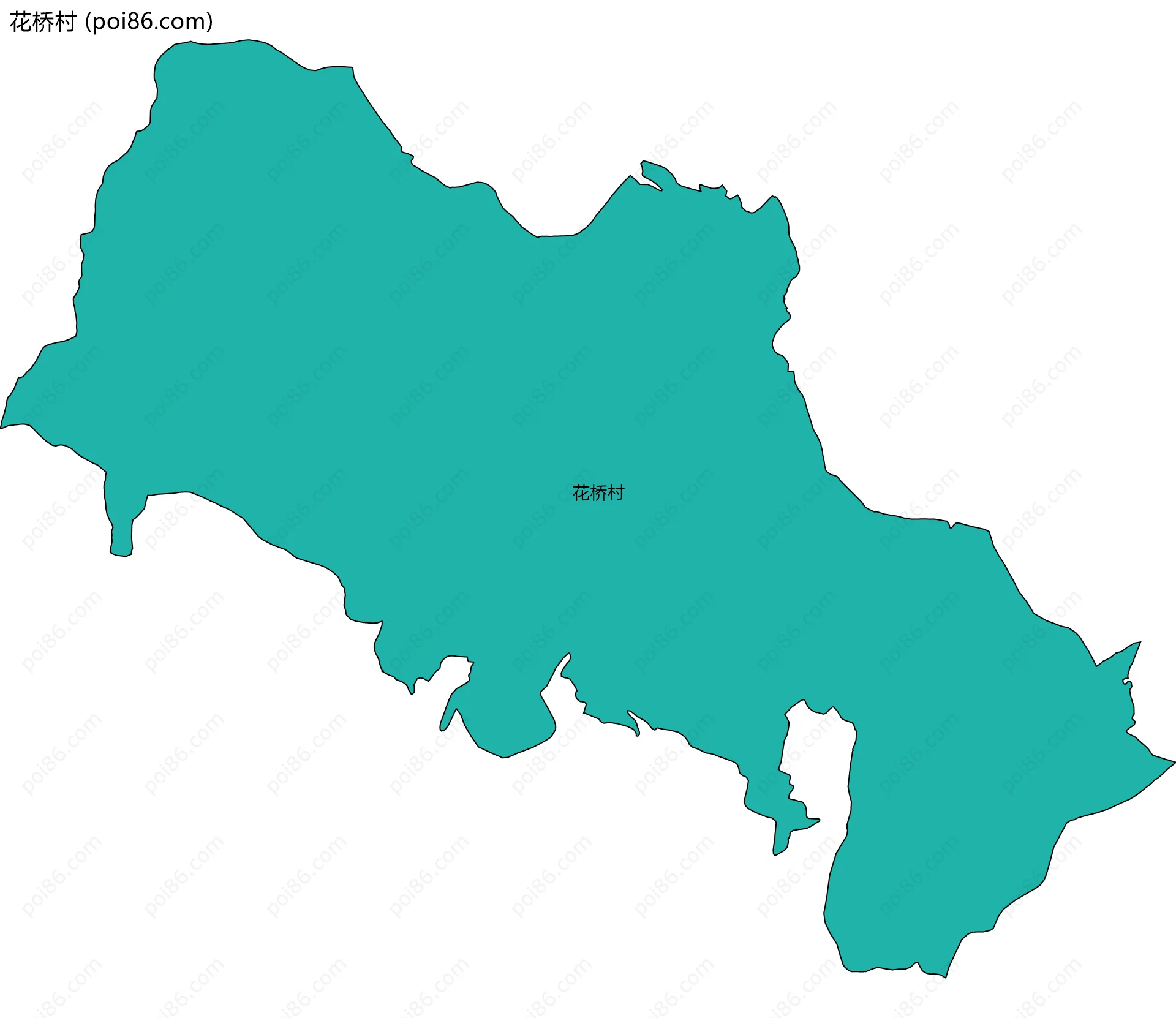花桥村边界地图