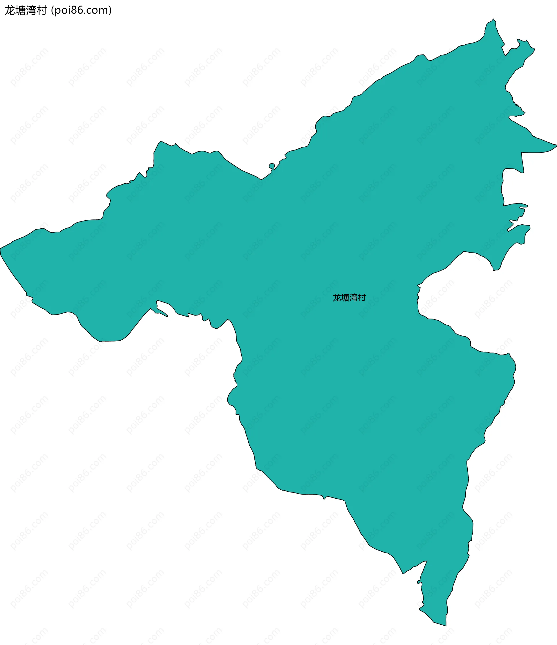 龙塘湾村边界地图