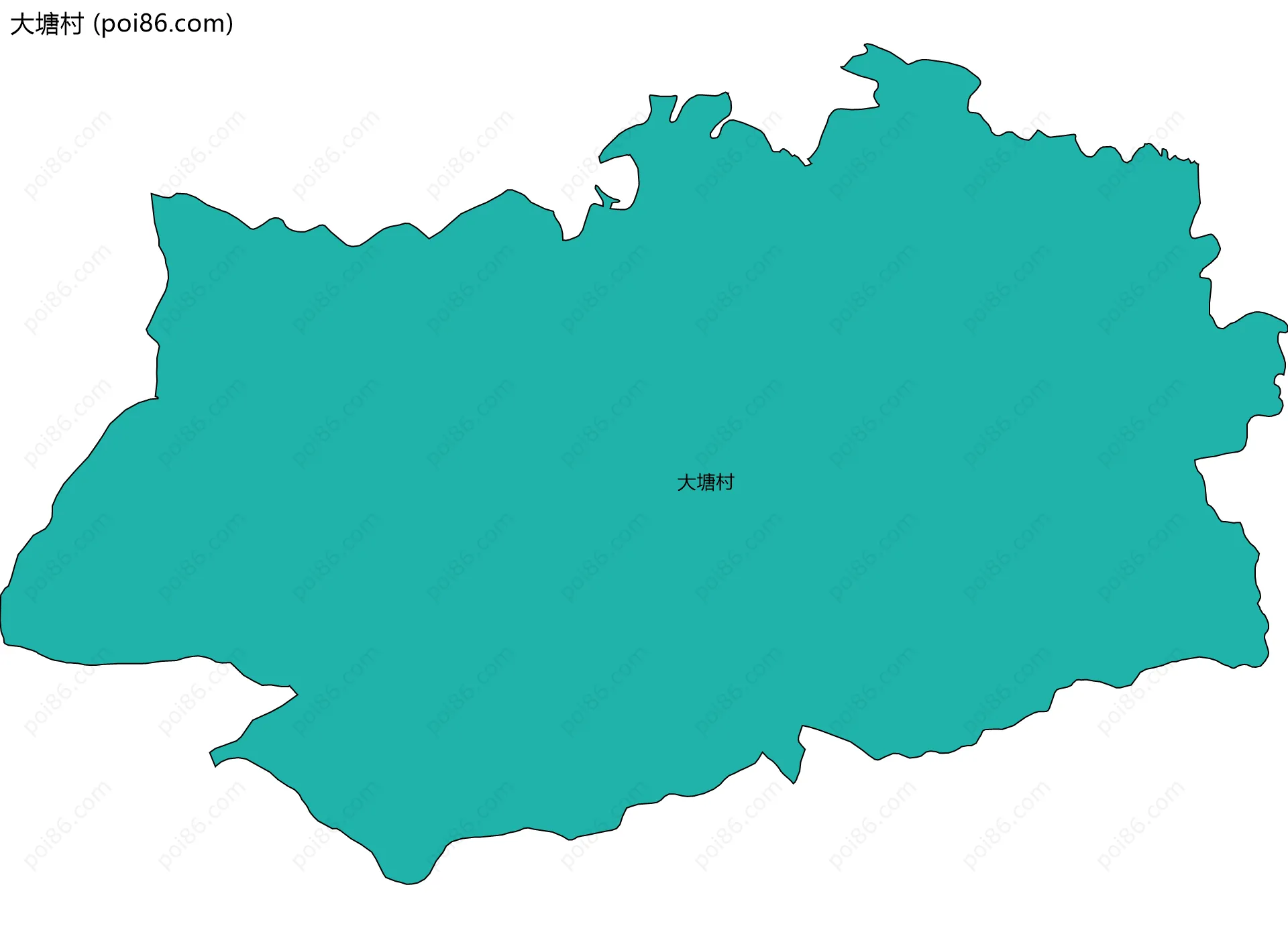 大塘村边界地图