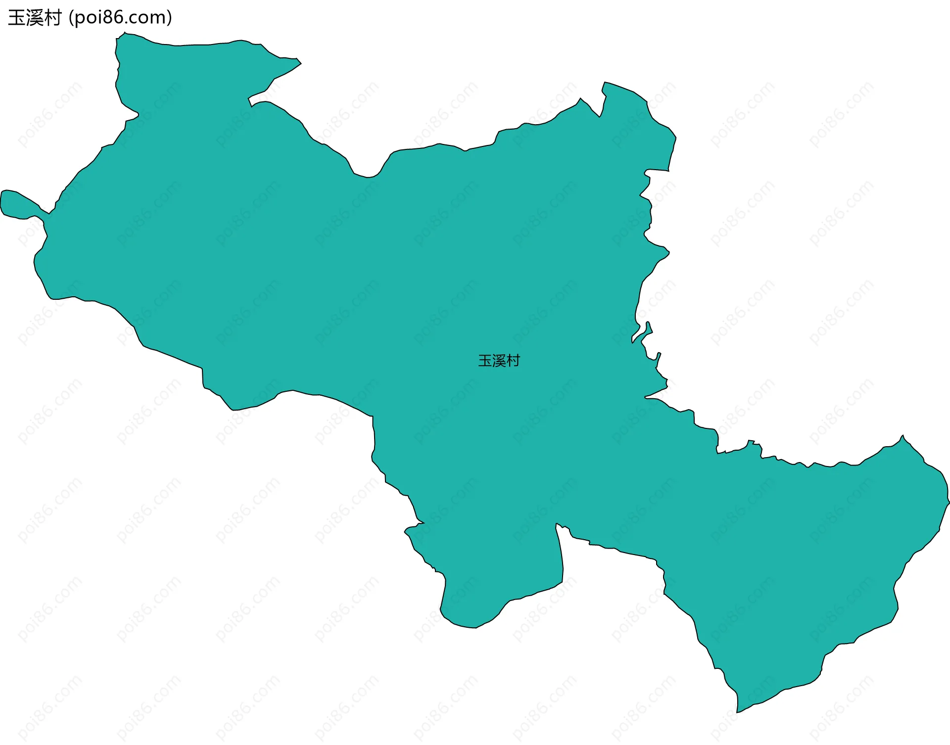 玉溪村边界地图