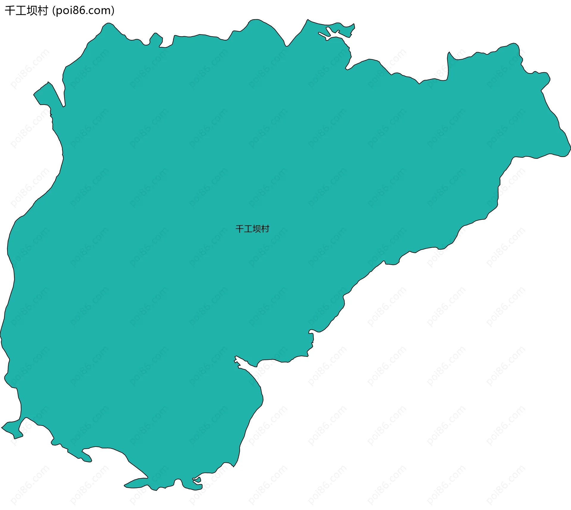 千工坝村边界地图