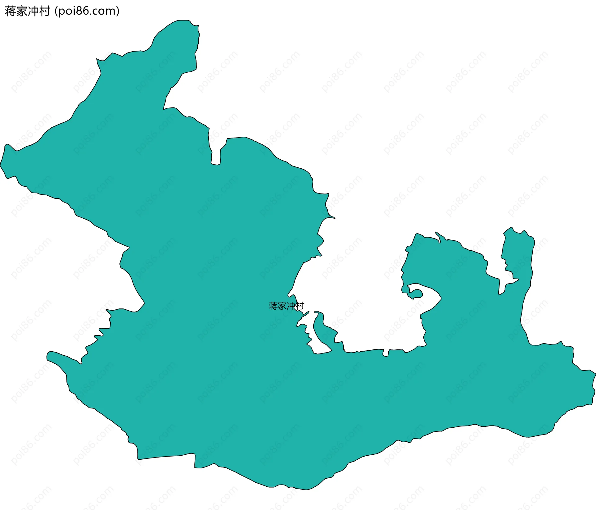 蒋家冲村边界地图