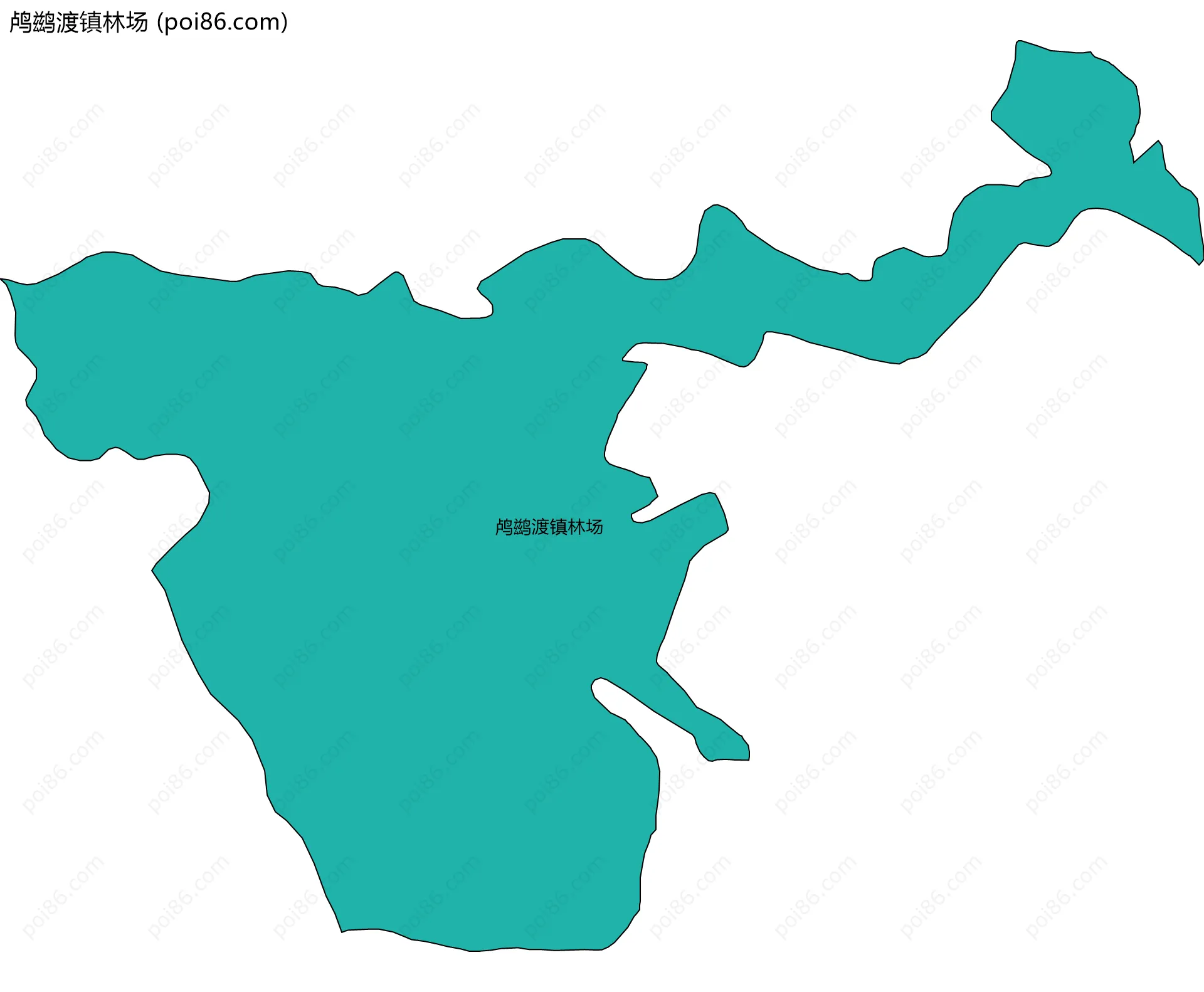 鸬鹚渡镇林场边界地图