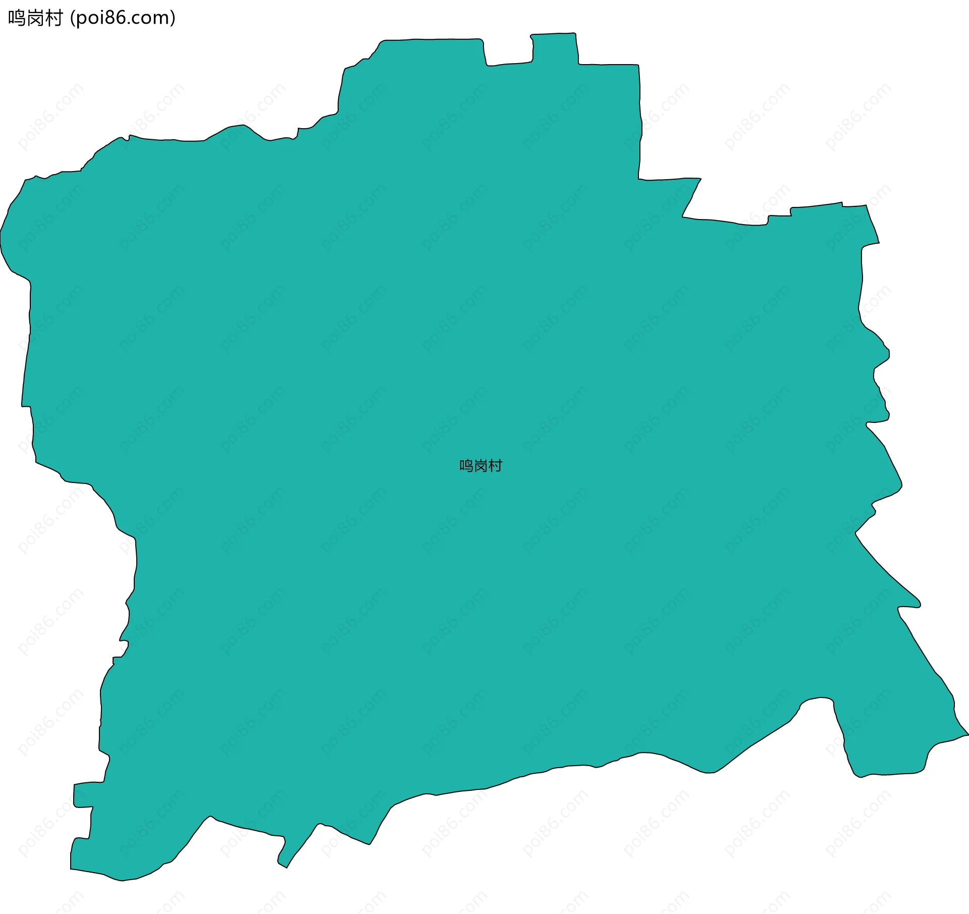 鸣岗村边界地图