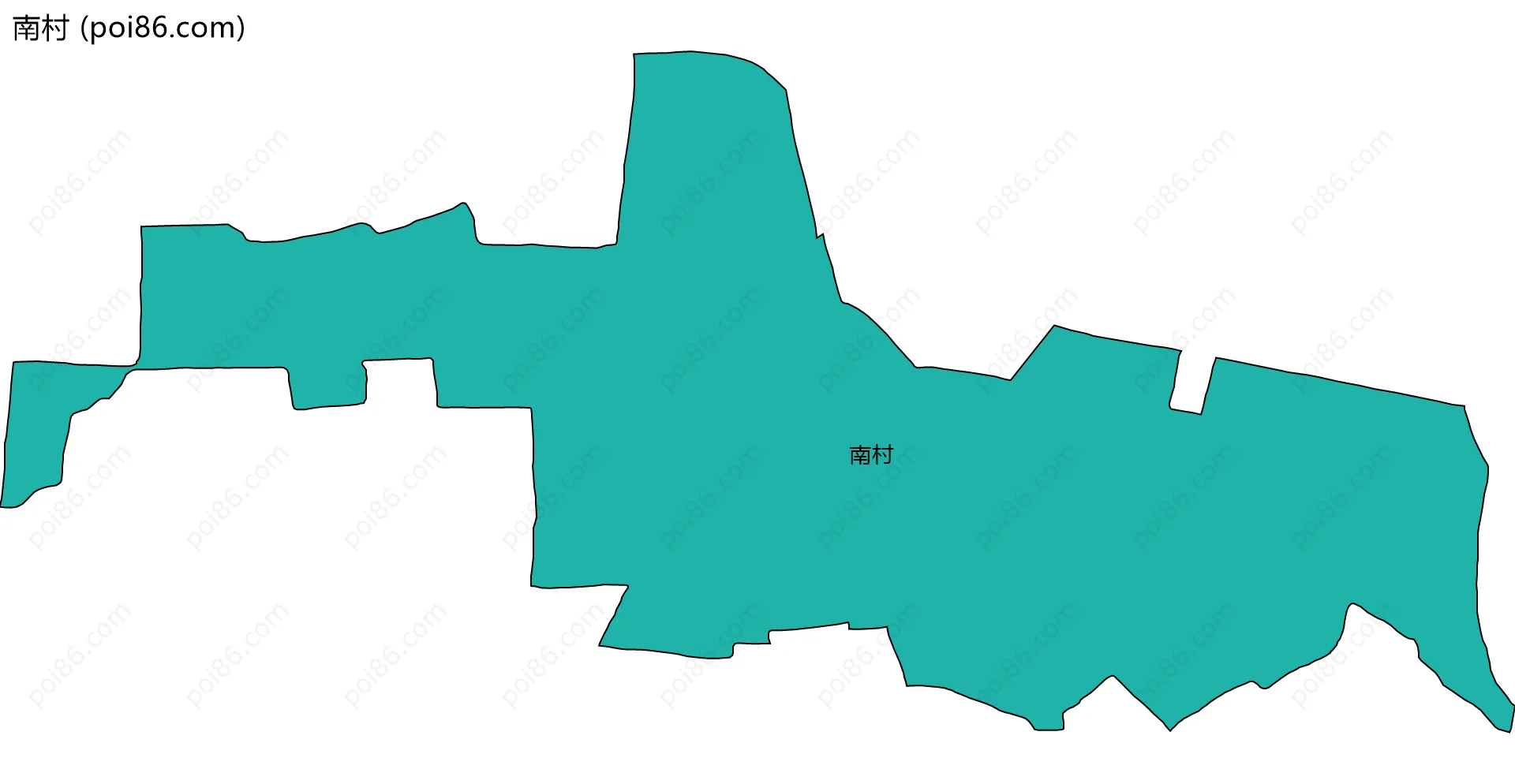 南村边界地图