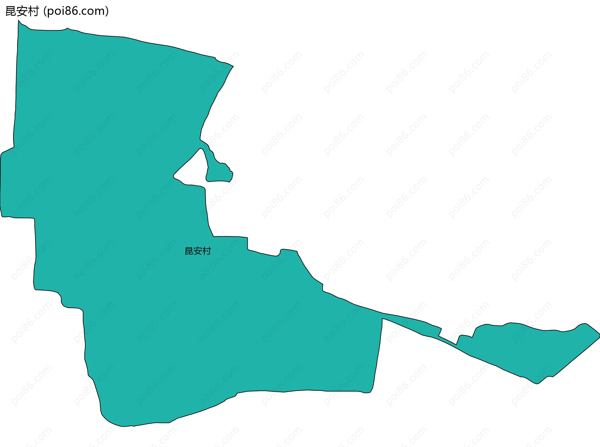昆安村边界地图