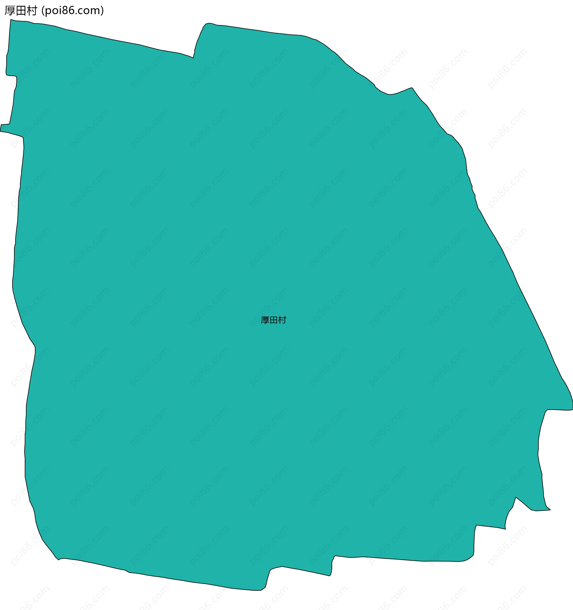 厚田村边界地图