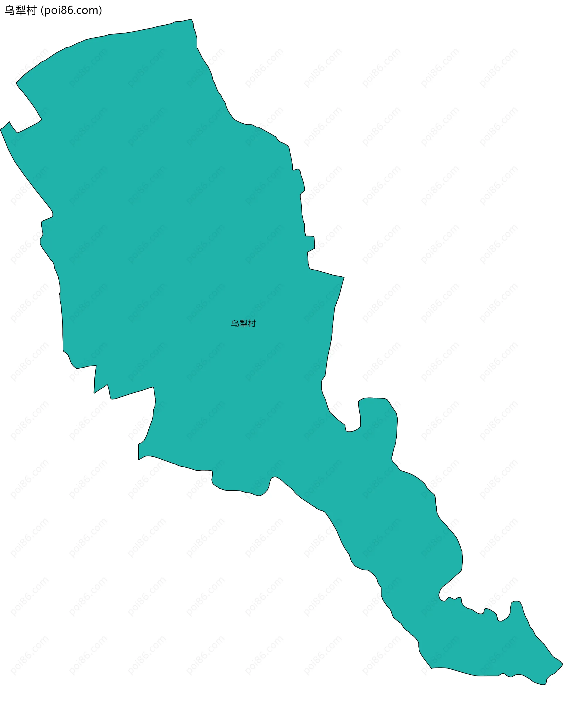 乌犁村边界地图