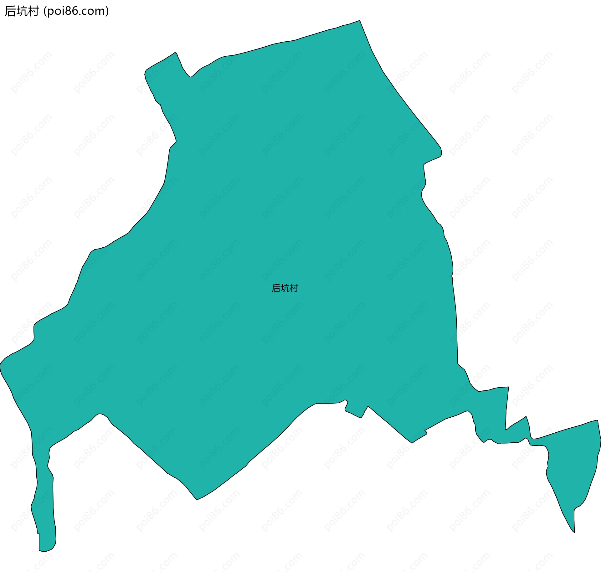 后坑村边界地图